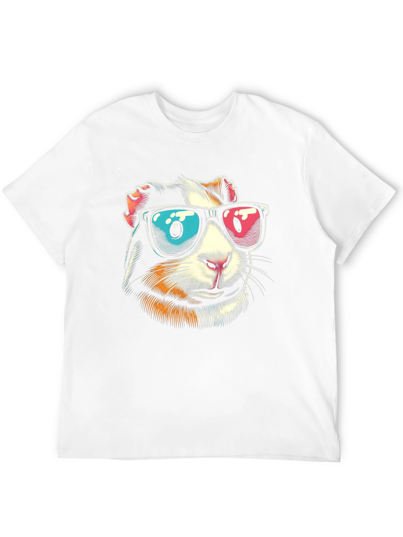 Cool Guinea Pig Graphic Tee - Black