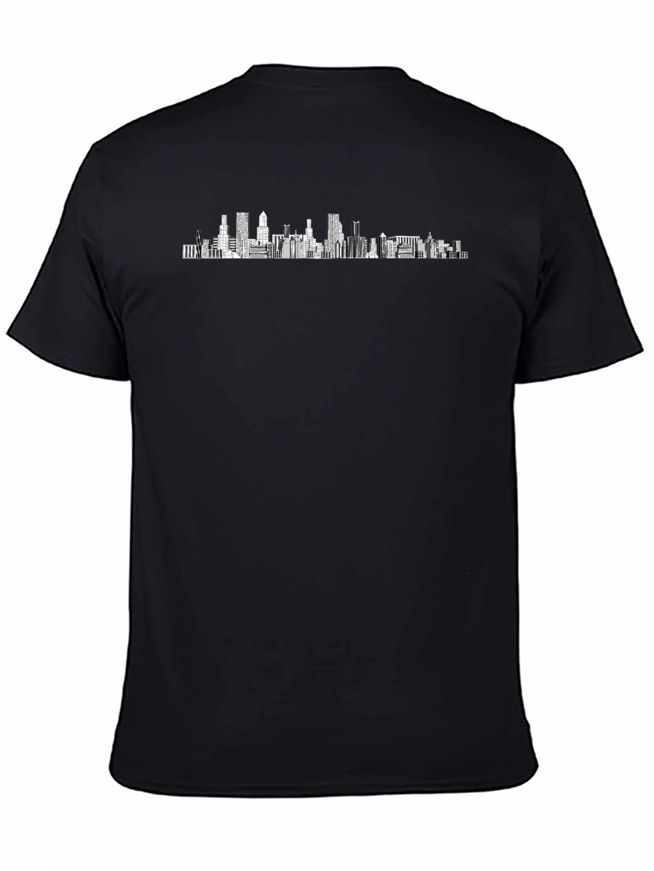 City Skyline Graphic Tee - Sleek Black T-Shirt