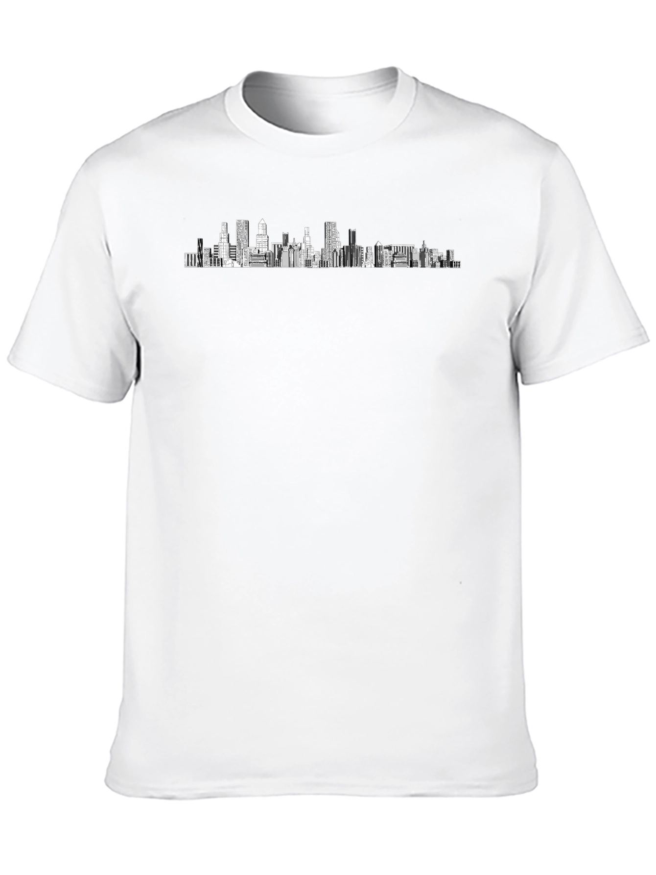 City Skyline Graphic Tee - Sleek Black T-Shirt