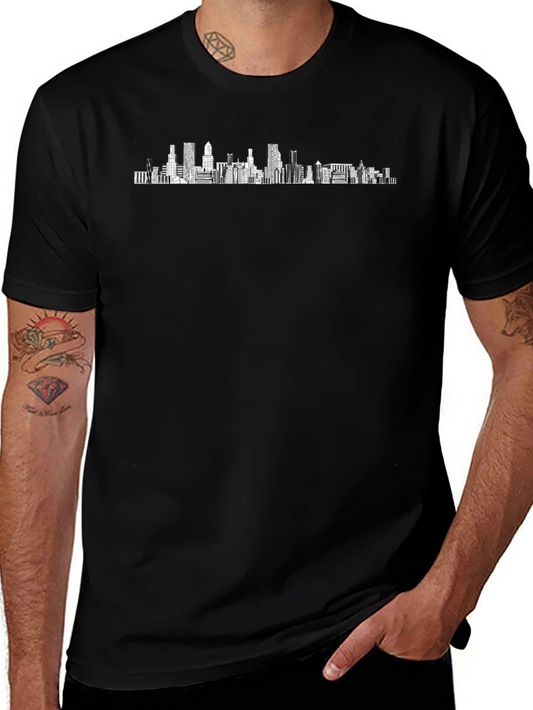 City Skyline Graphic Tee - Sleek Black T-Shirt