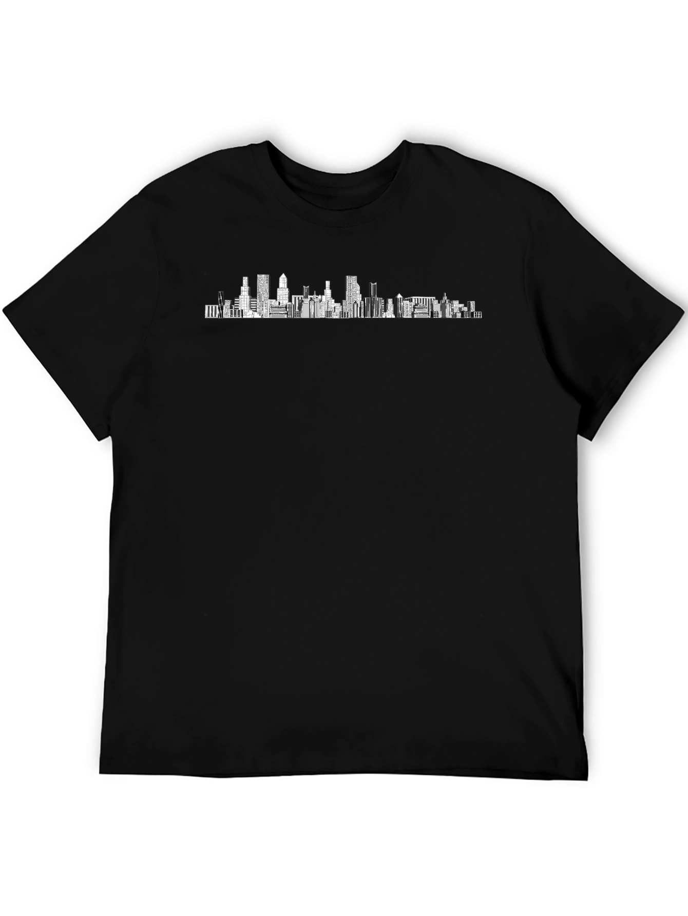 City Skyline Graphic Tee - Sleek Black T-Shirt