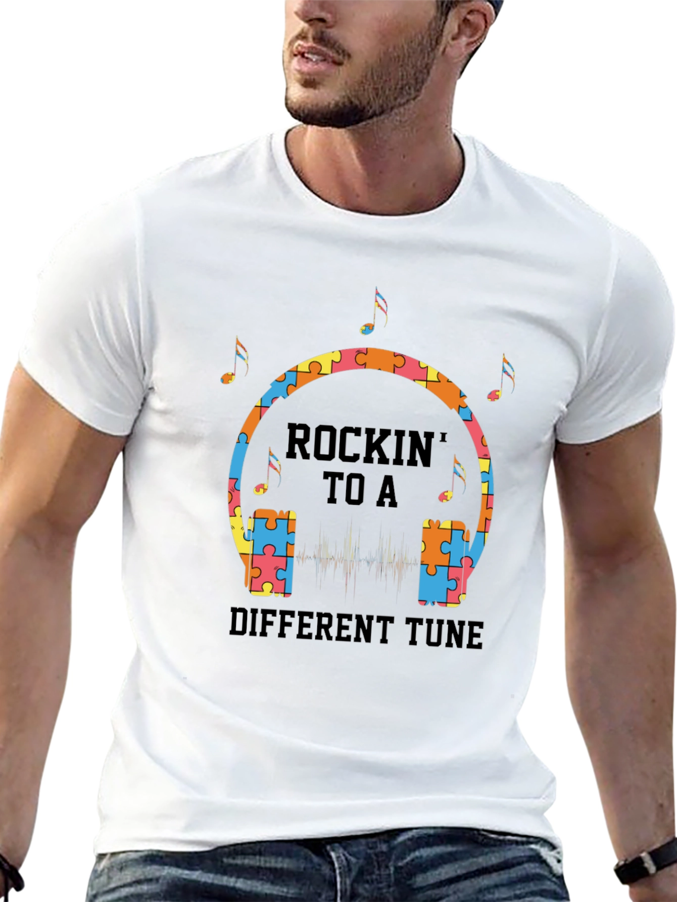 Rockin to a Different Tune Autism Awareness T-Shirt