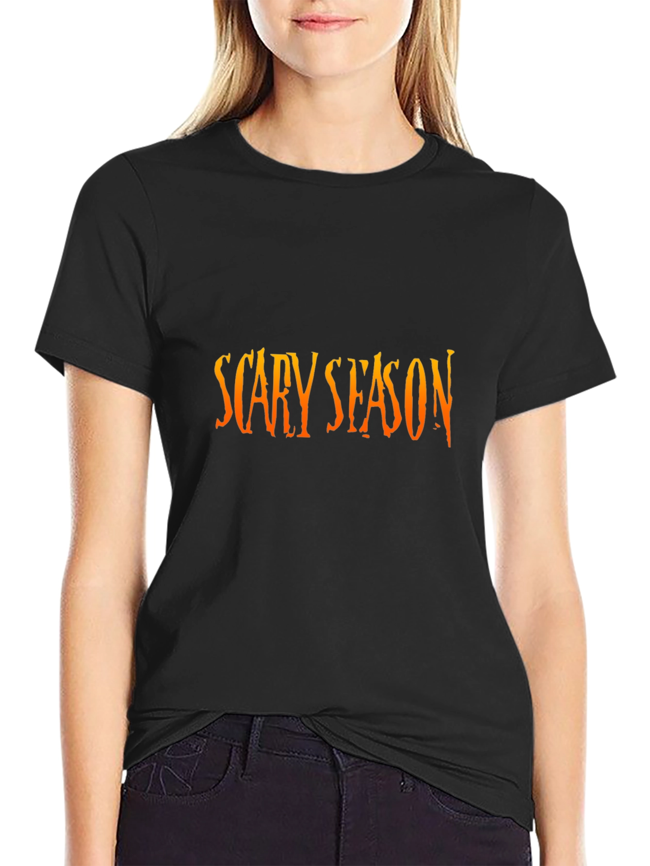 Scary Season Black Graphic Tee
