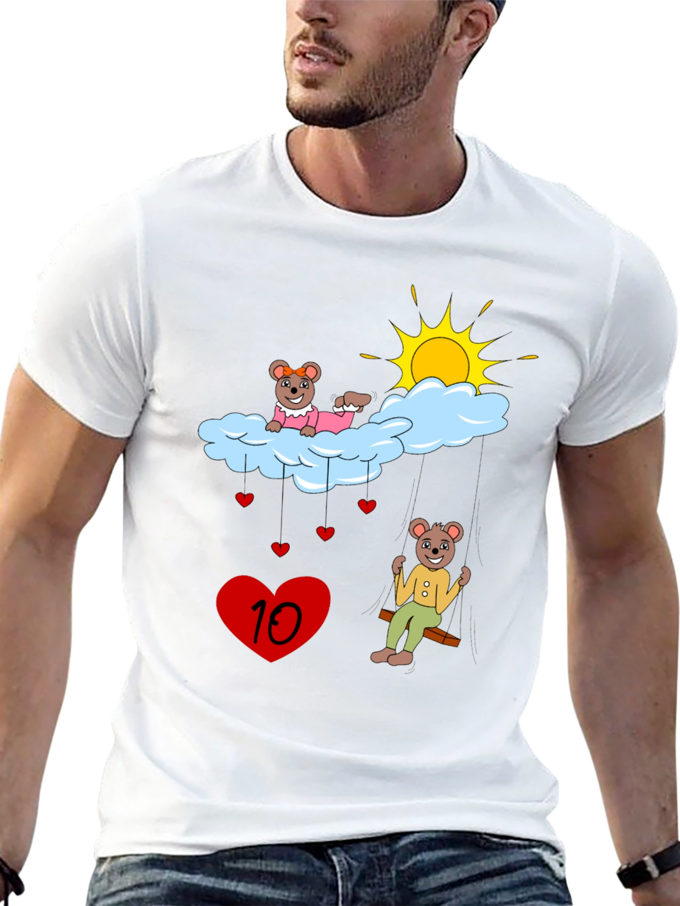 Cute Cartoon Bear Cloud T-Shirt