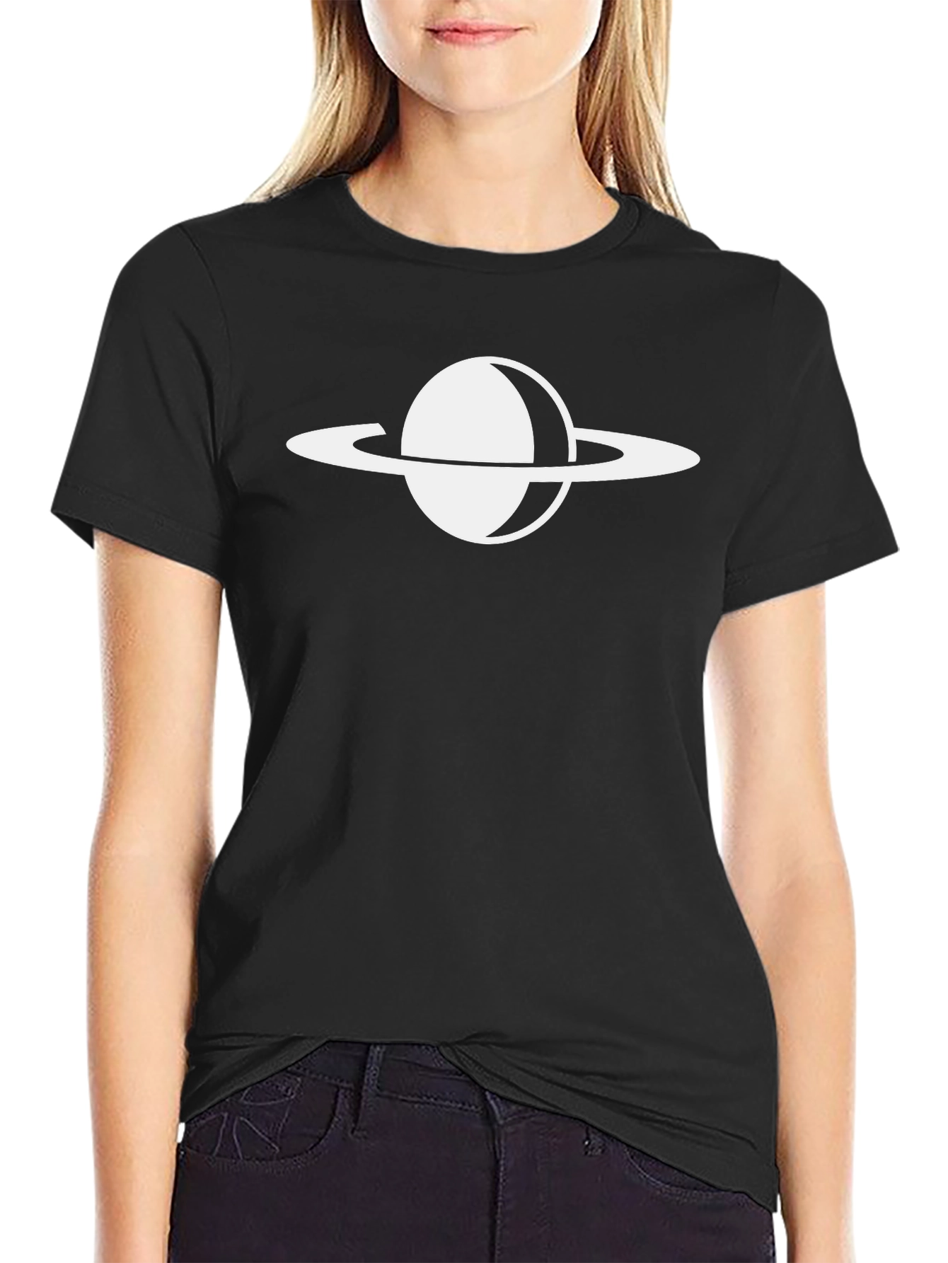 Saturn Graphic Tee - Stylish Planet Design