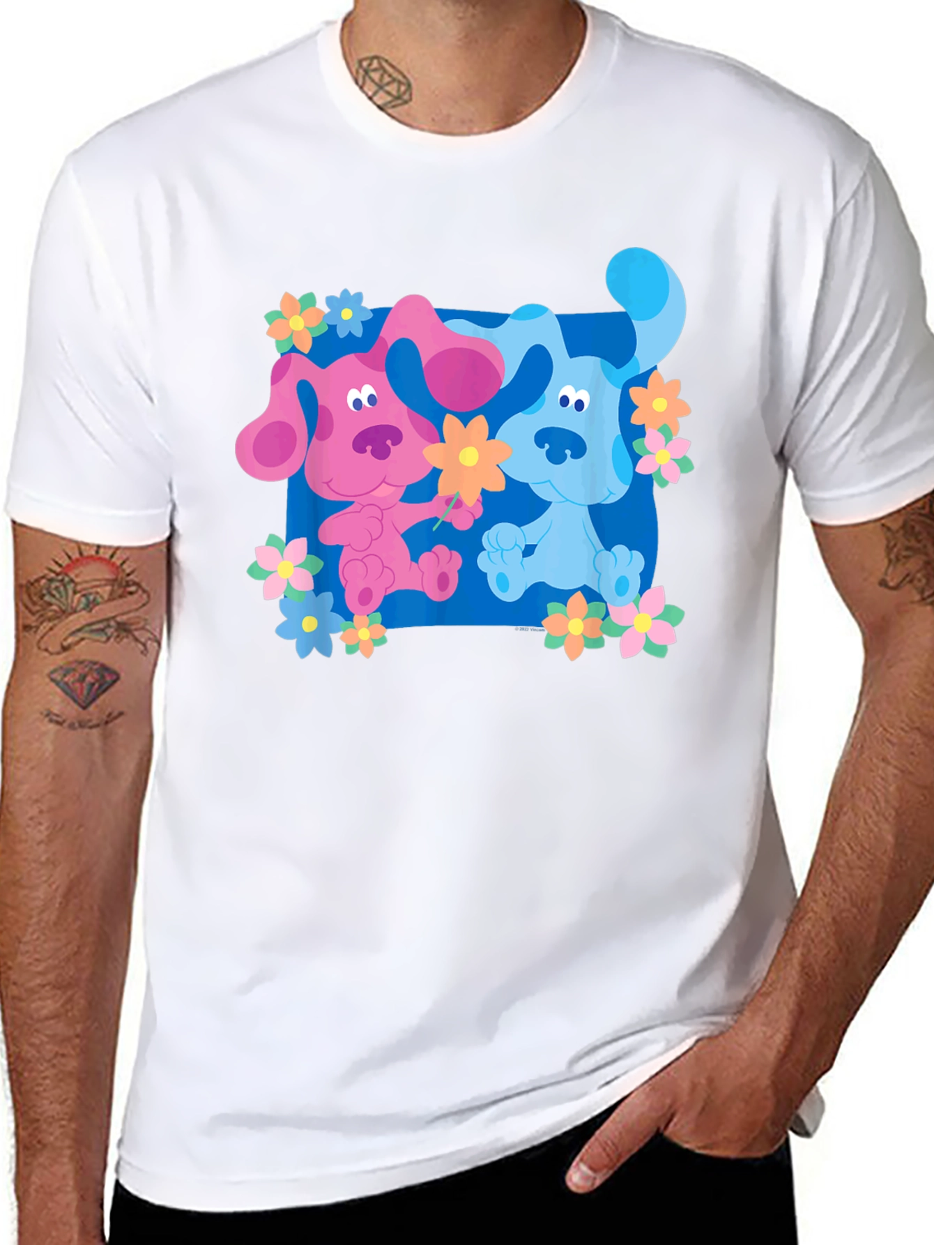 Cartoon Dog Graphic Tee - Blues Clues Inspired