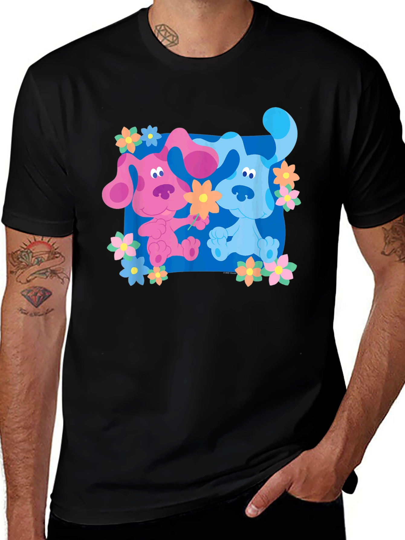 Cartoon Dog Graphic Tee - Blues Clues Inspired