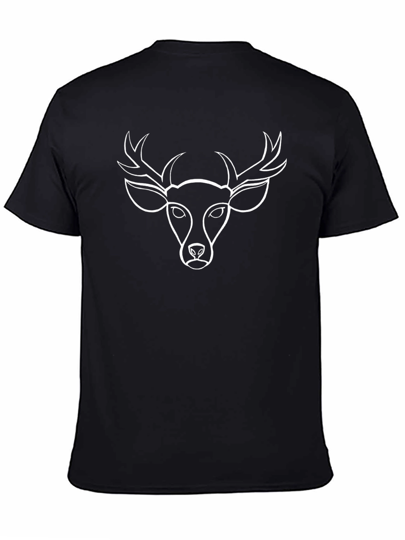 Deer Outline Black T-Shirt