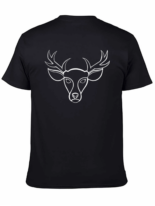 Deer Outline Black T-Shirt