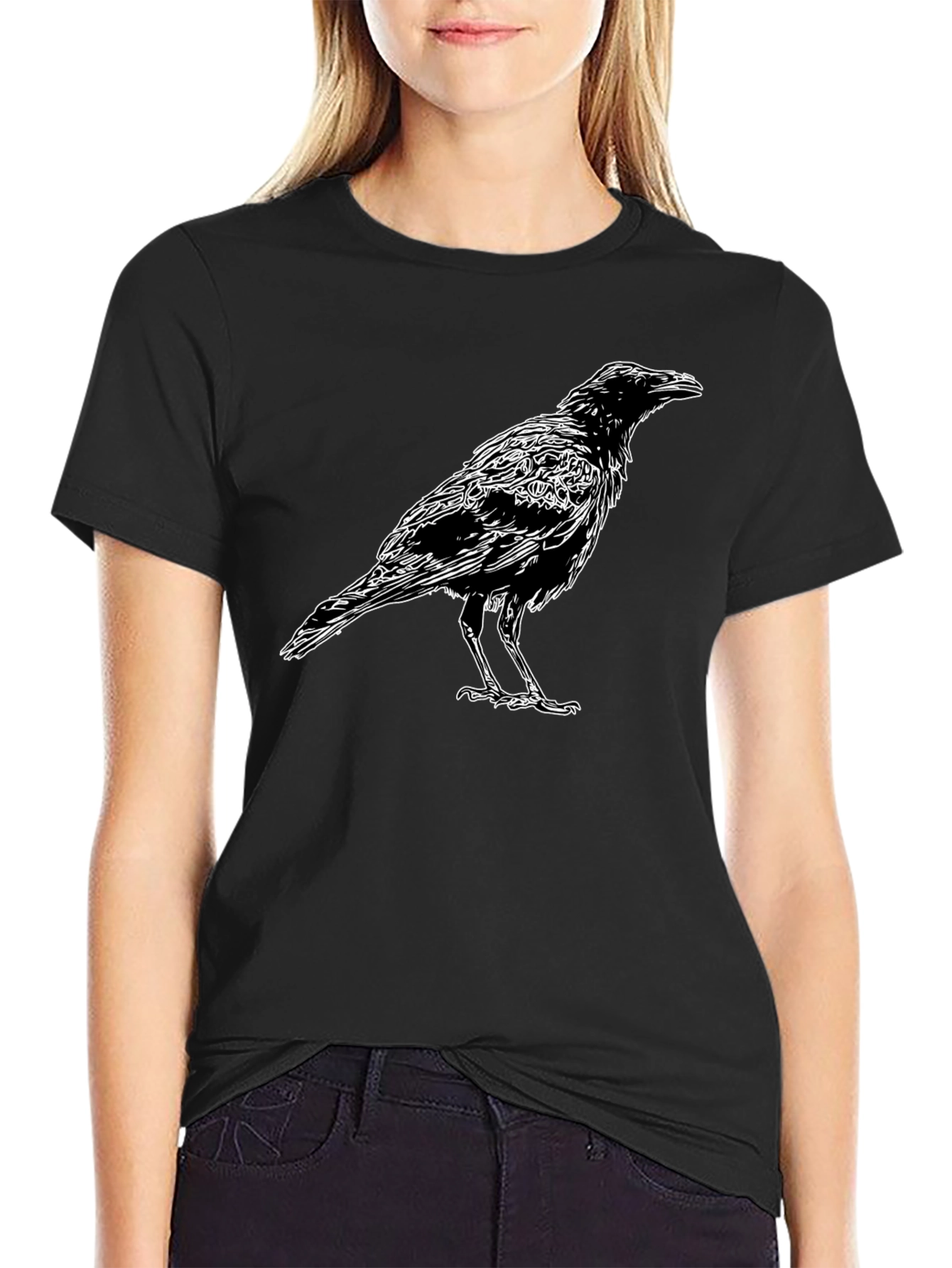 Raven Graphic Black T-Shirt