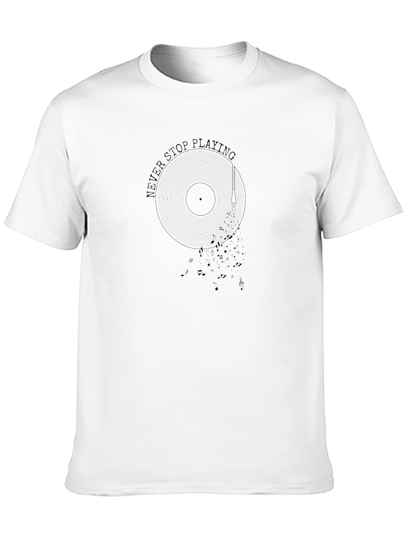 Never Stop Playing Graphic Tee - Black