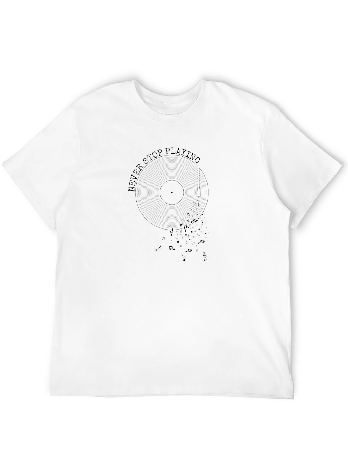 Never Stop Playing Graphic Tee - Black