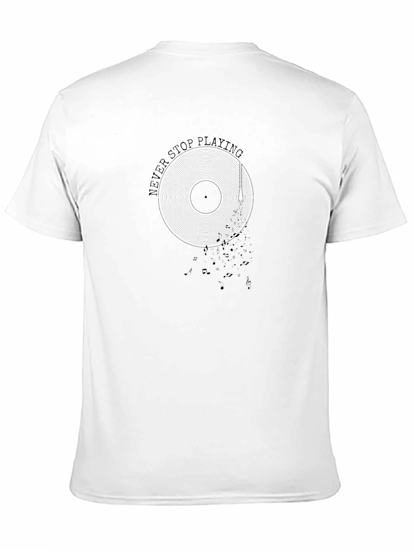 Never Stop Playing Graphic Tee - Black