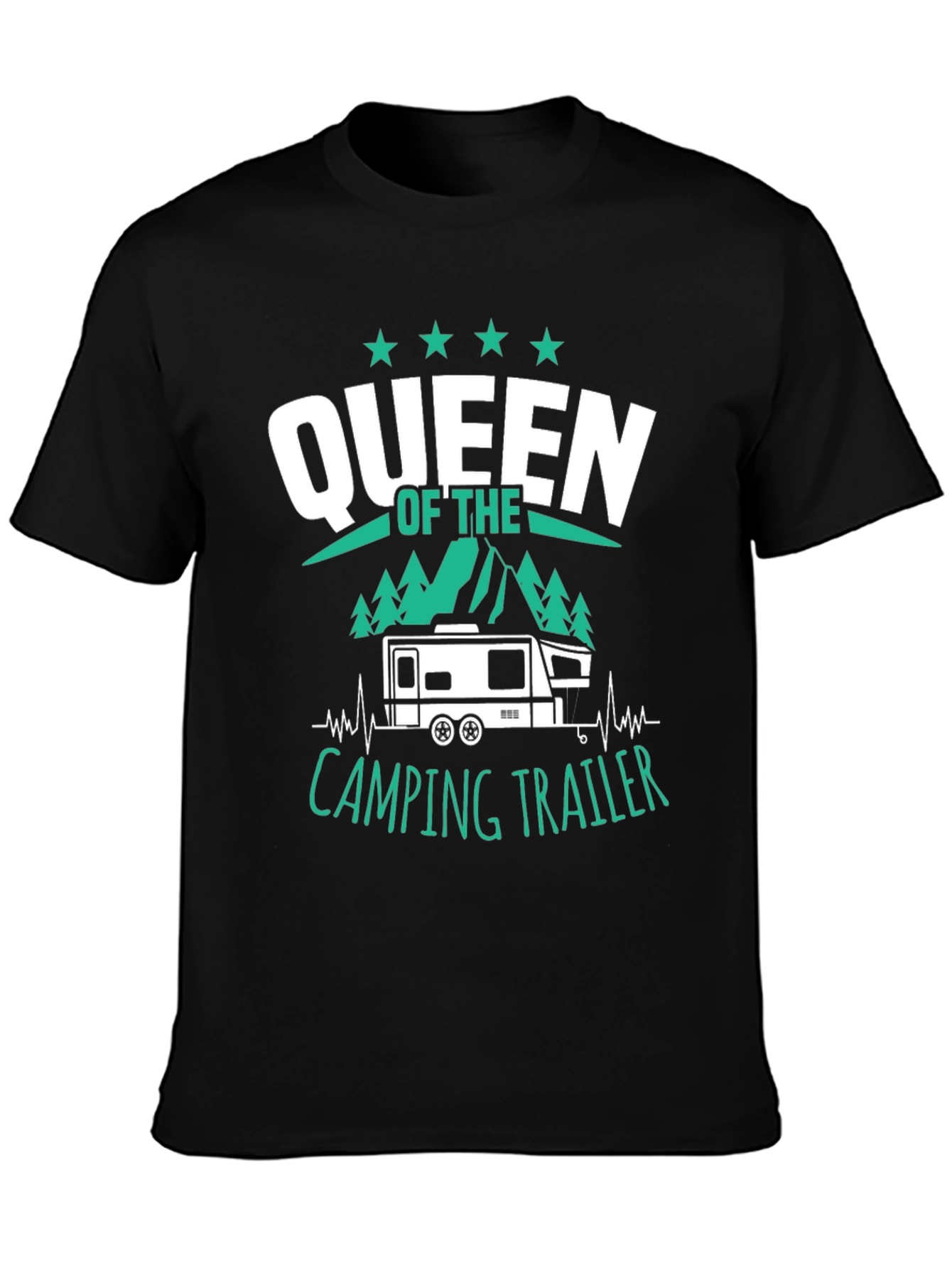 Queen of the Camping Trailer Graphic T-Shirt