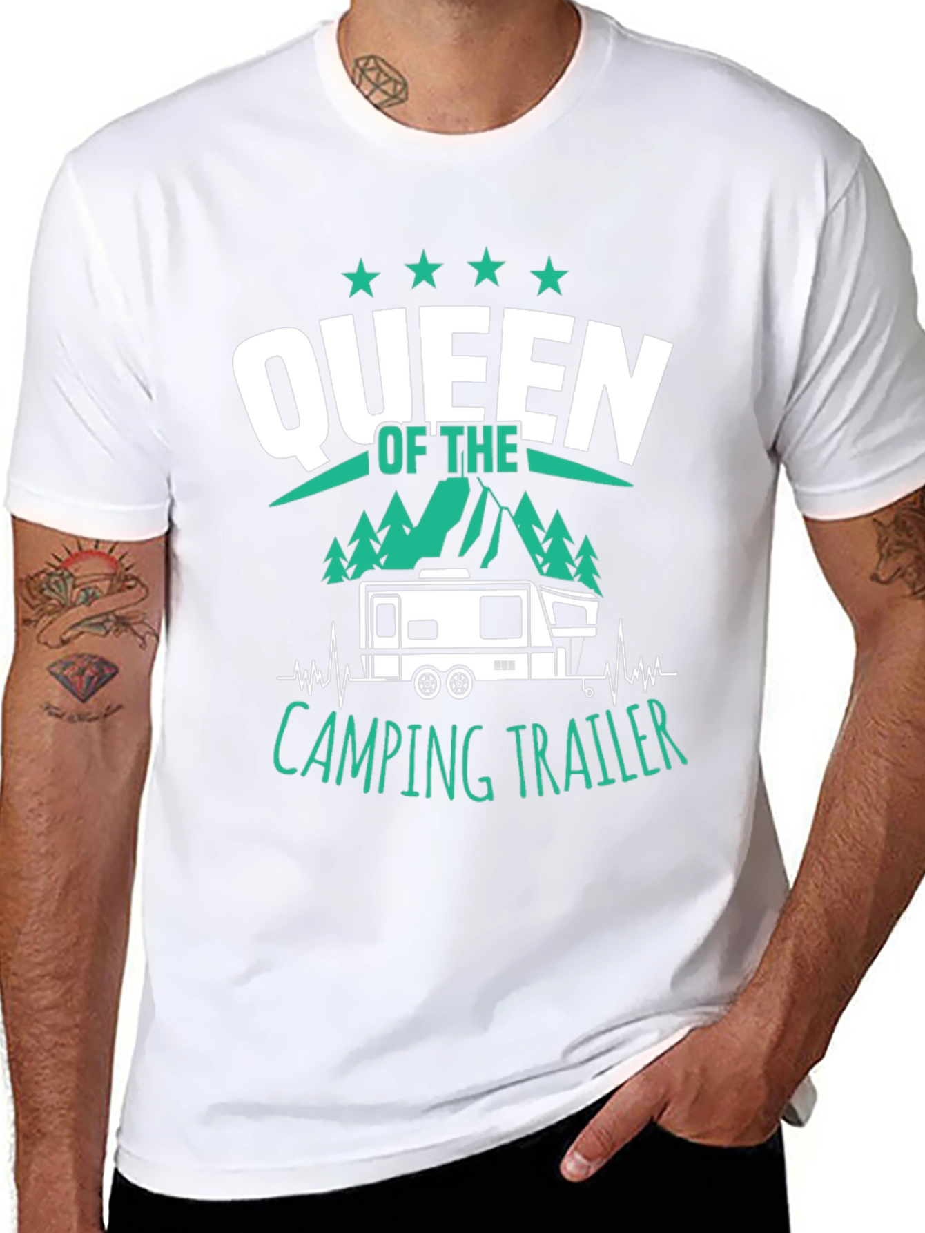 Queen of the Camping Trailer Graphic T-Shirt