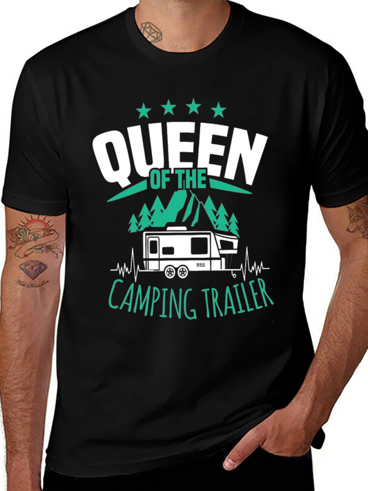 Queen of the Camping Trailer Graphic T-Shirt