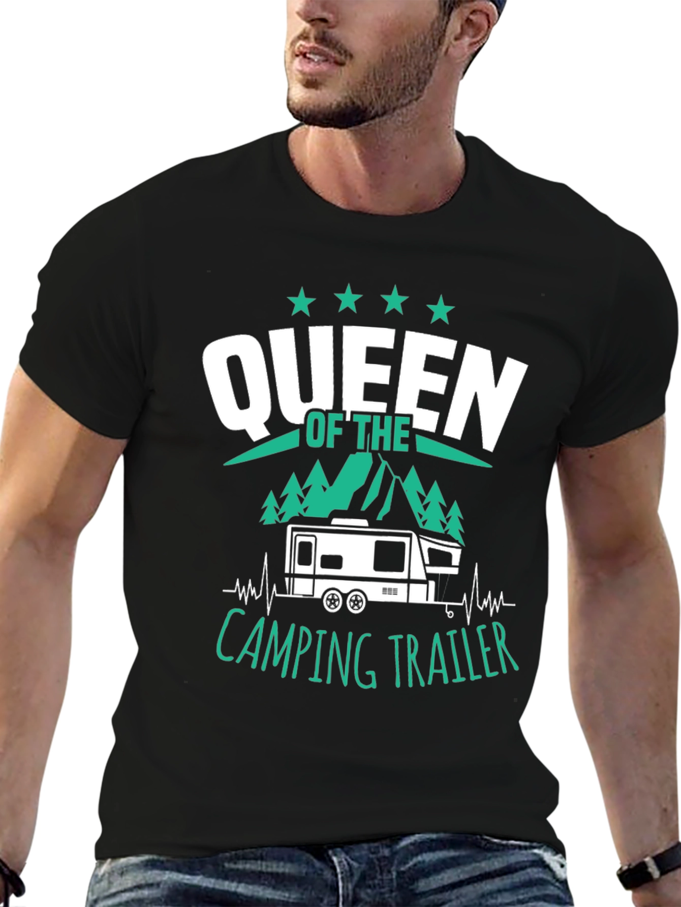 Queen of the Camping Trailer Graphic T-Shirt