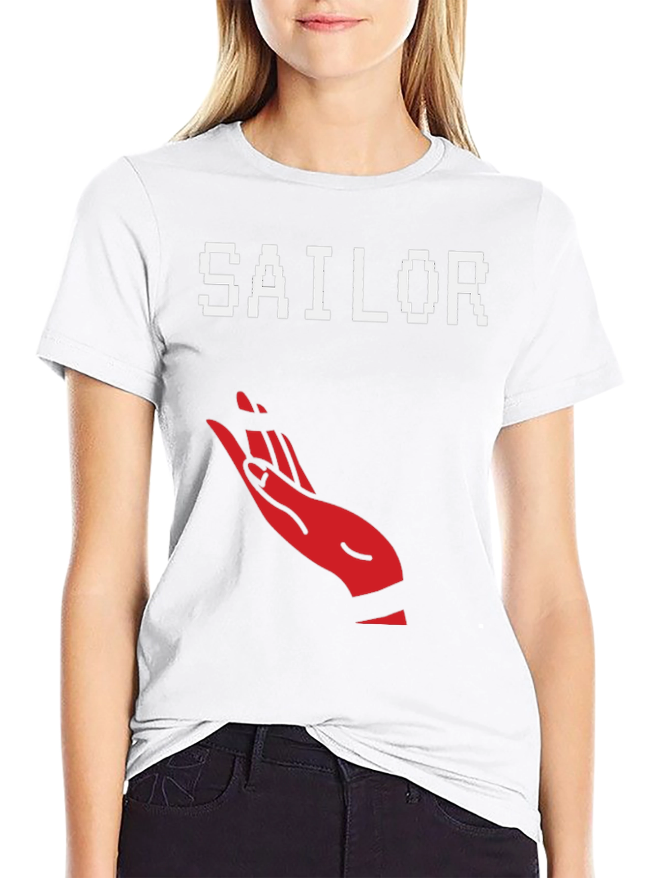 Sailor Hand Graphic Tee - Black