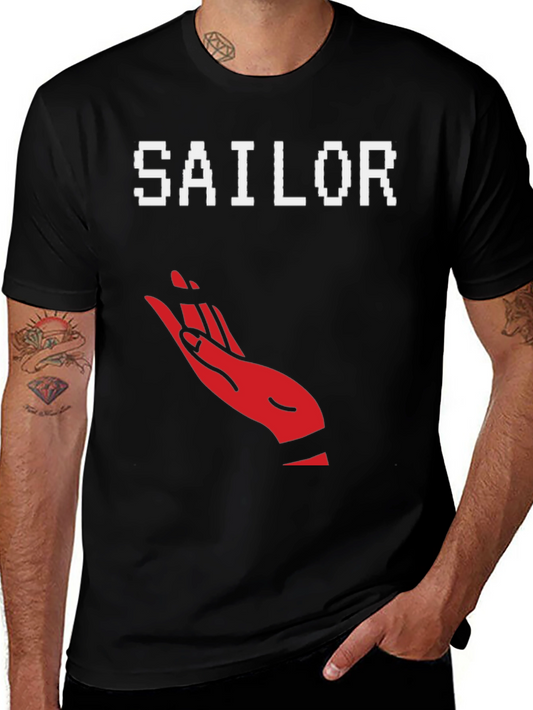 Sailor Hand Graphic Tee - Black