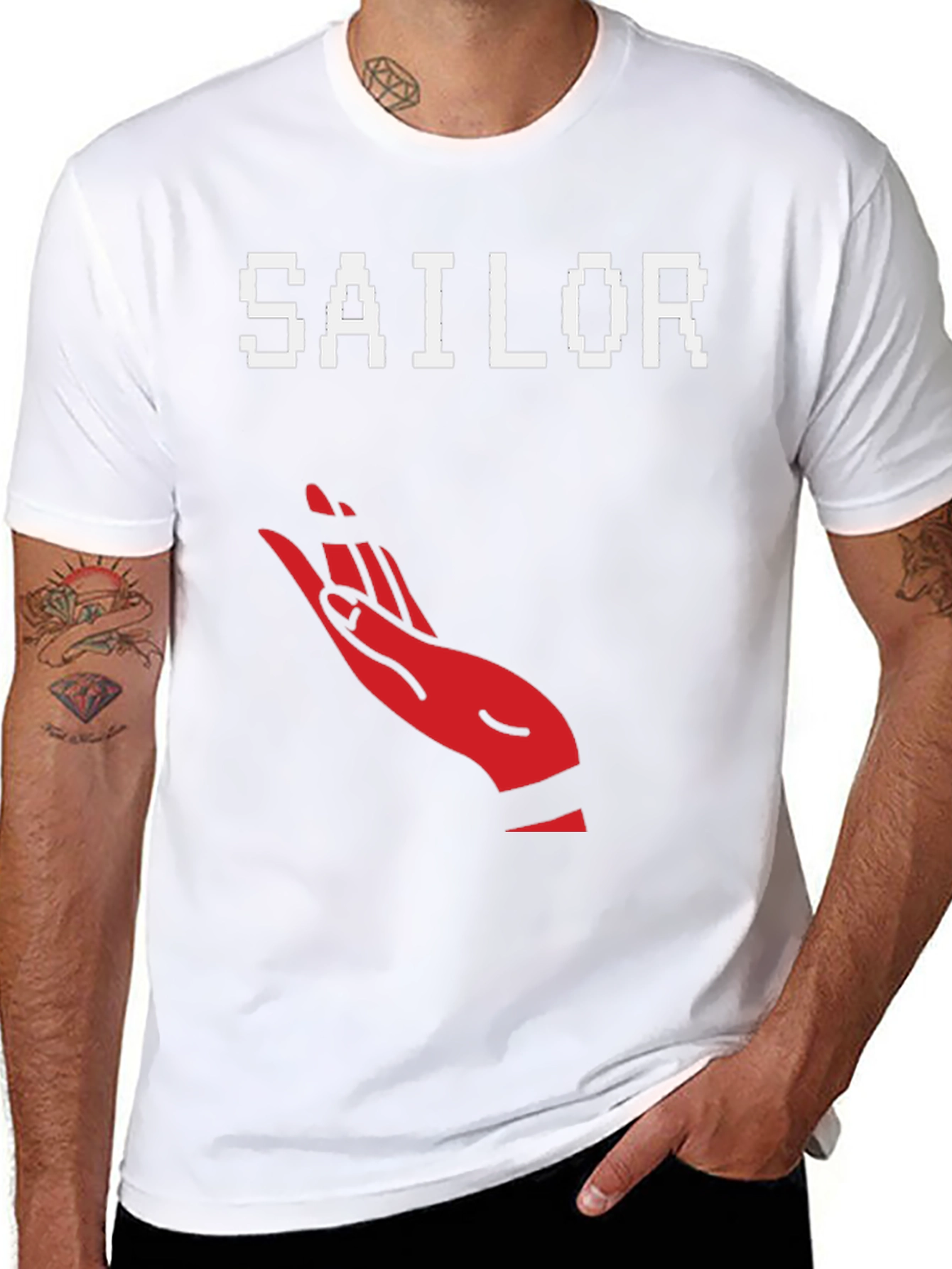 Sailor Hand Graphic Tee - Black