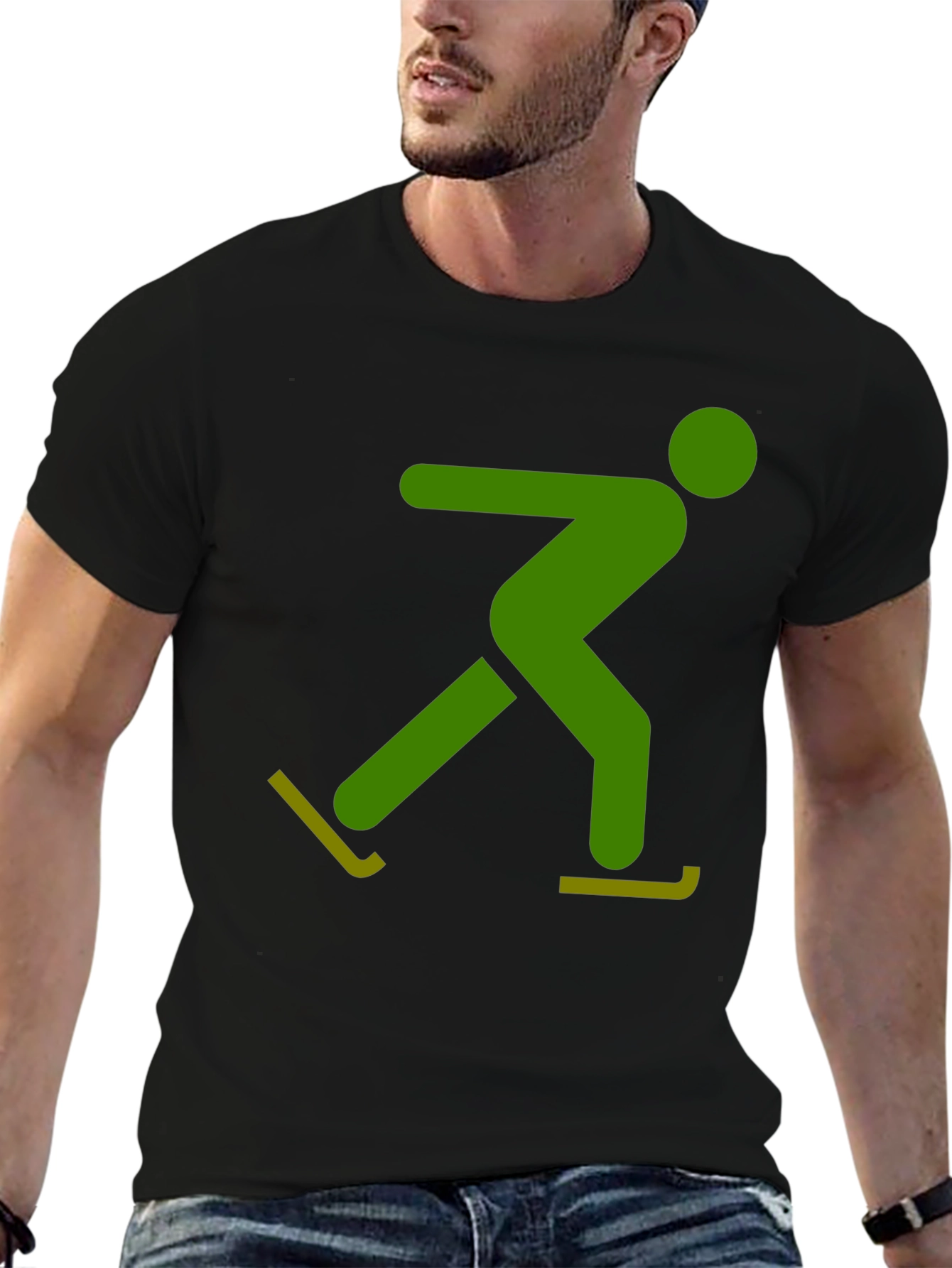 Skater Graphic Tee - Black Casual Shirt