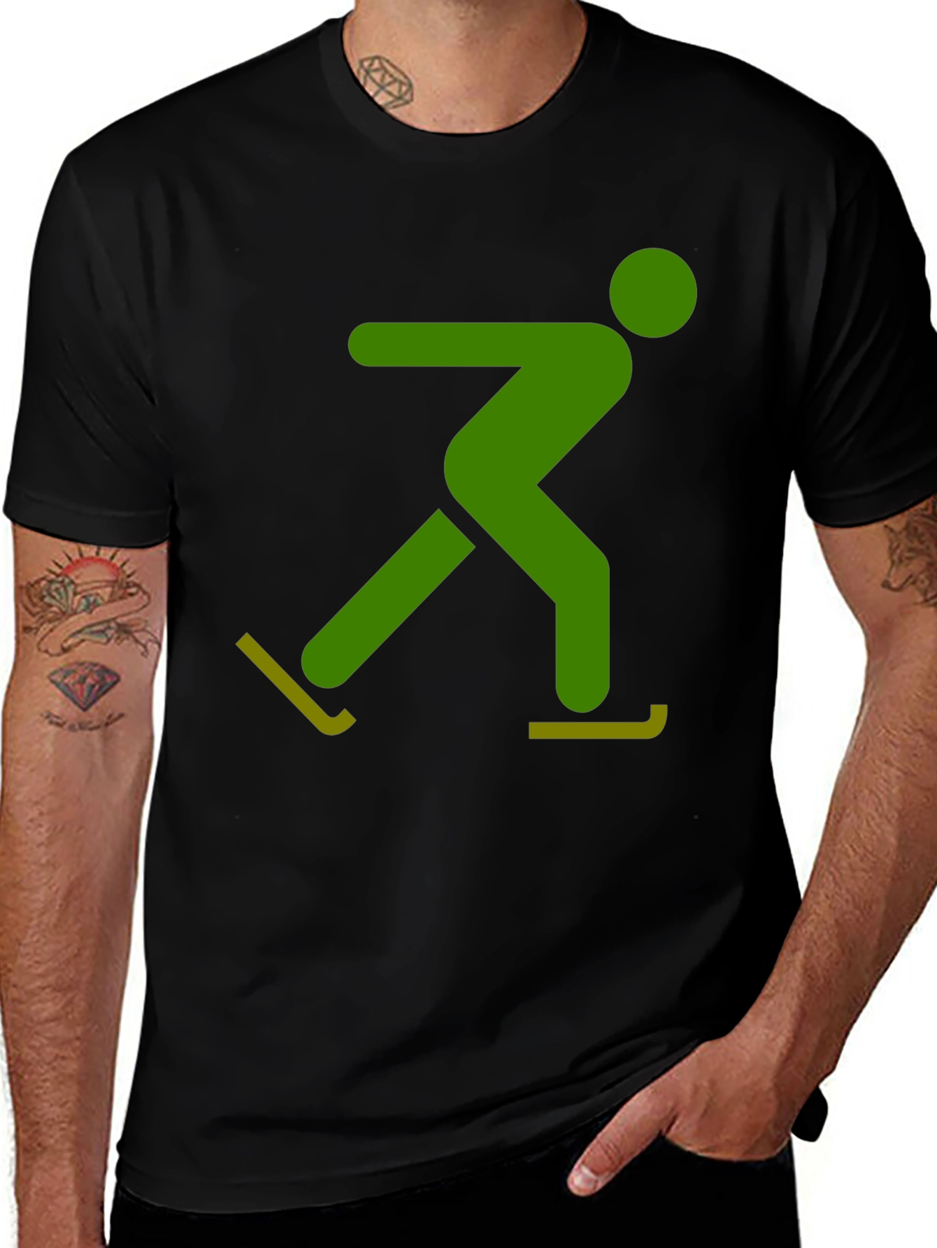 Skater Graphic Tee - Black Casual Shirt