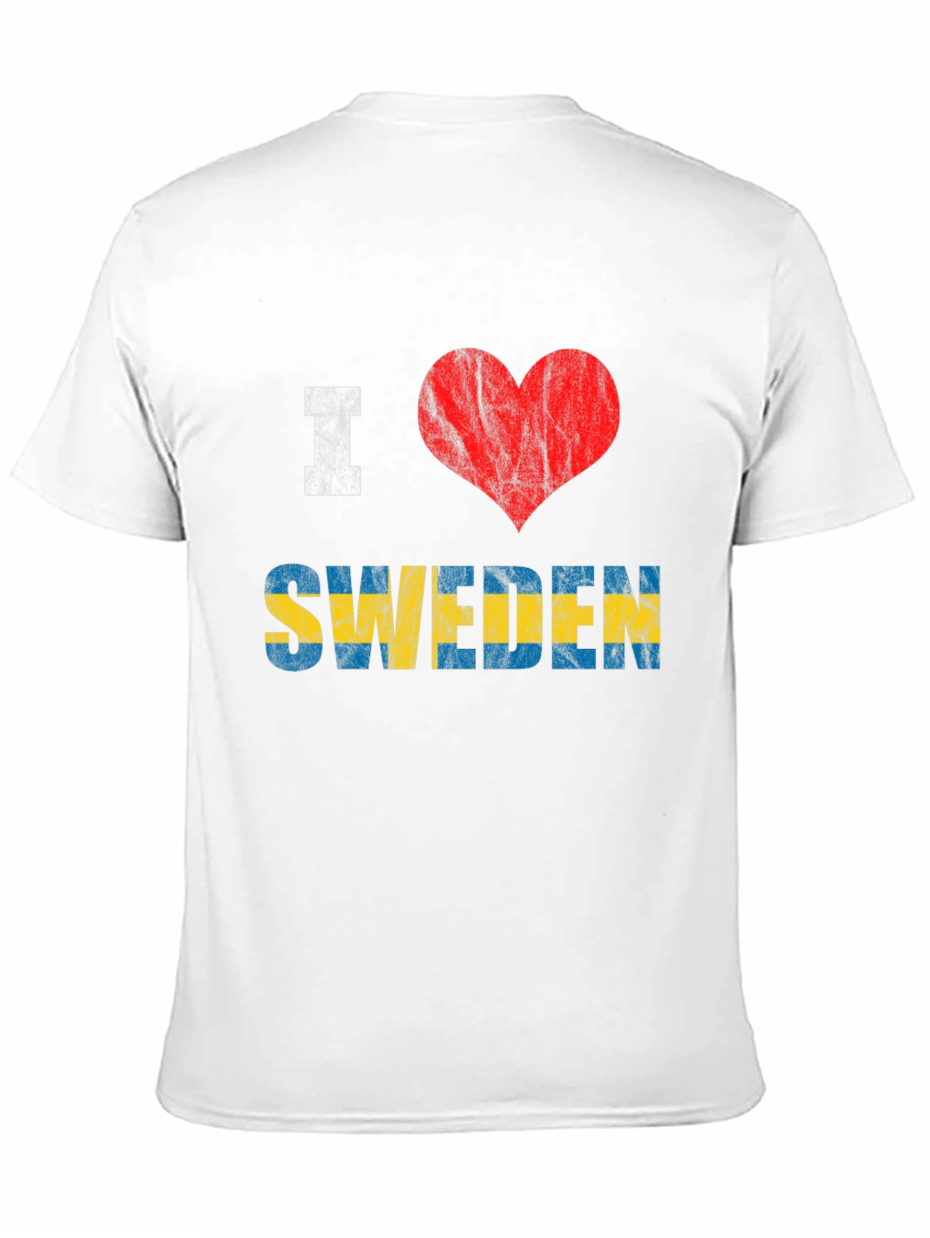 I Love Sweden Flag T-Shirt Patriotic Tee