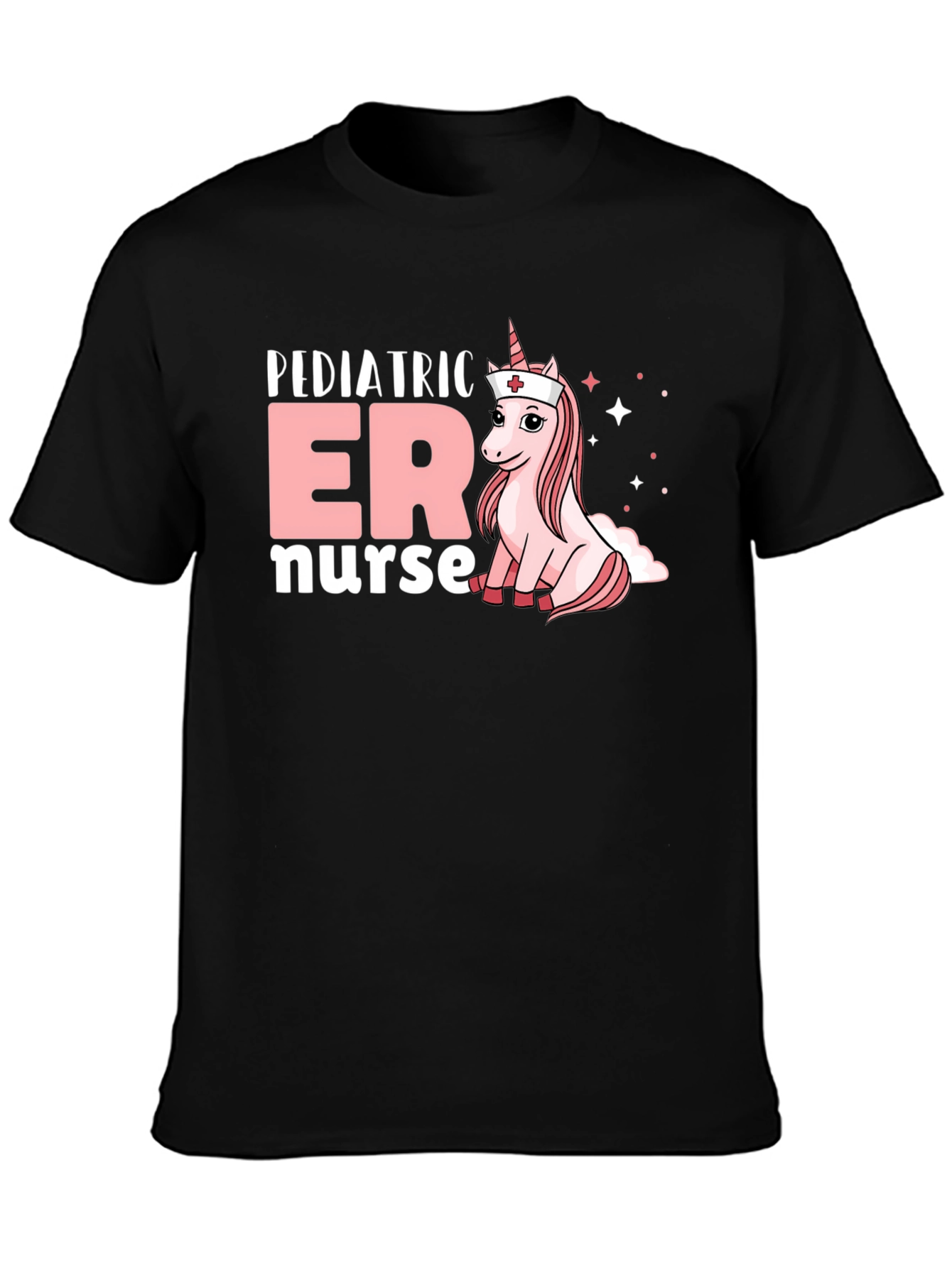 Pediatric ER Nurse Unicorn Graphic T-Shirt