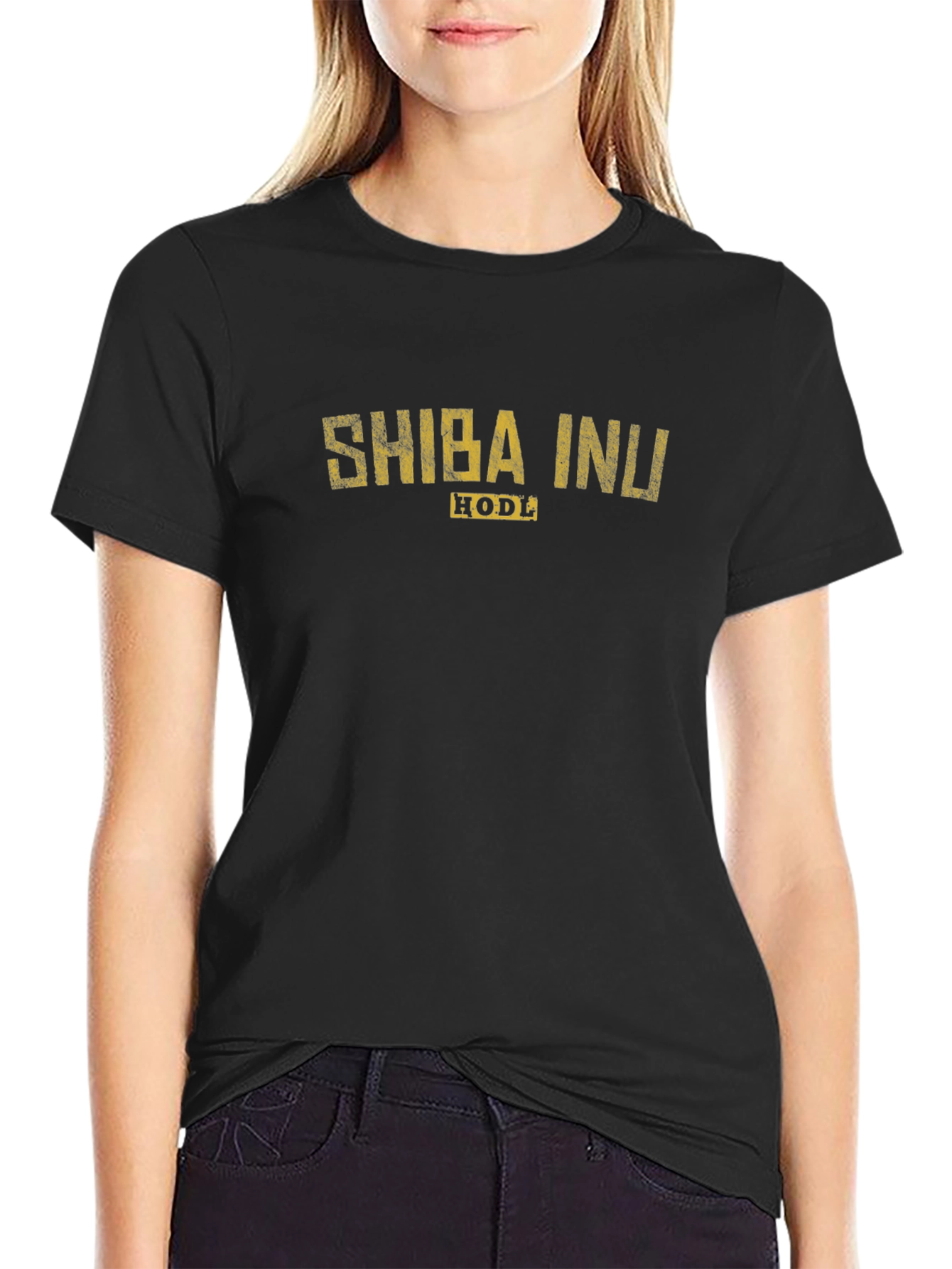 Shiba Inu HODL Black T-Shirt