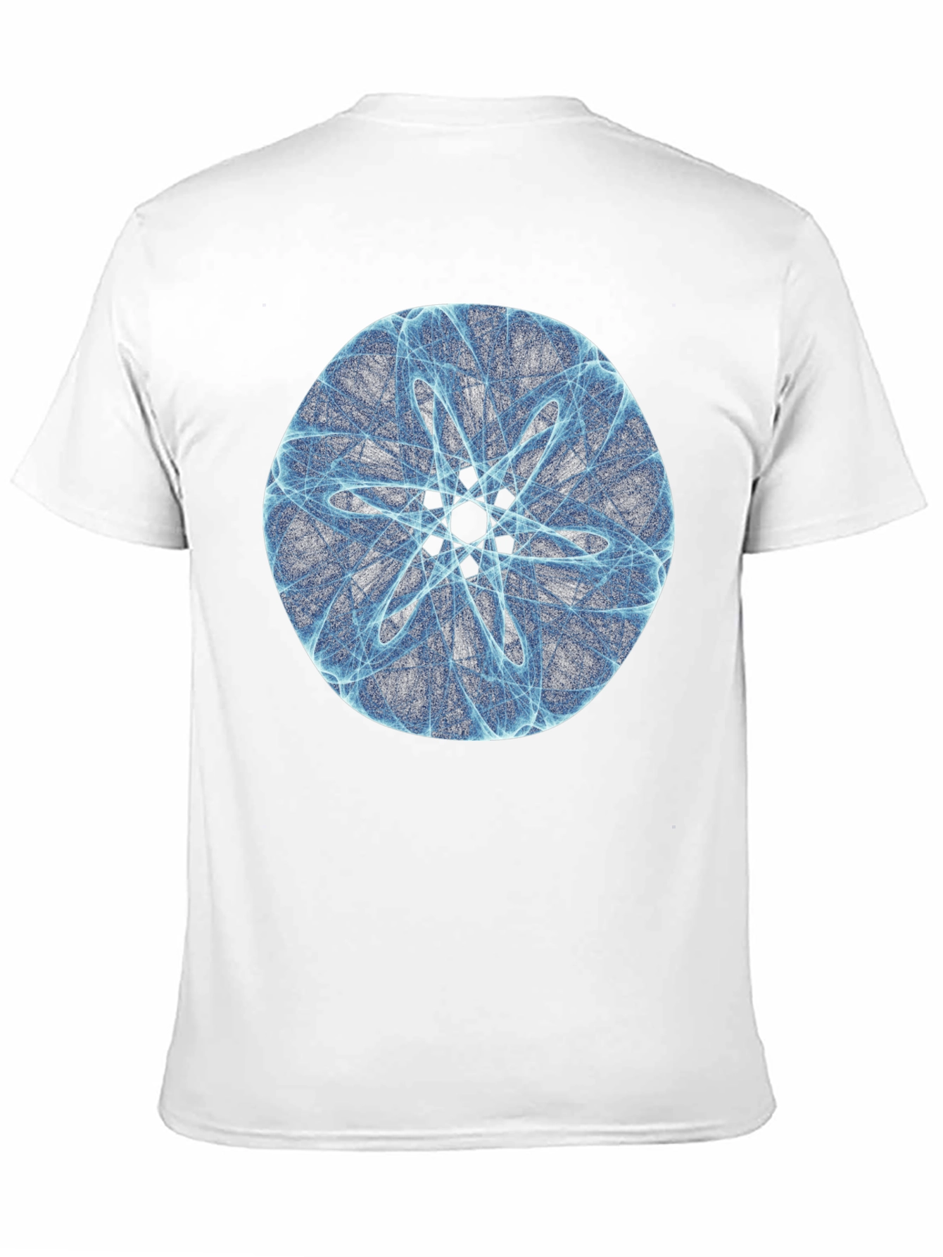 Geometric Circle Design Black T-Shirt
