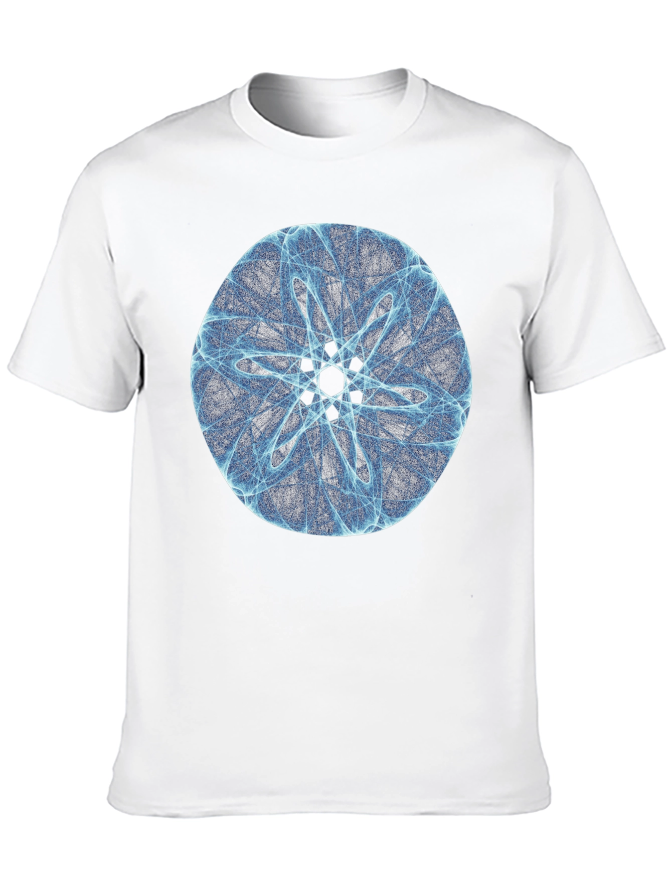 Geometric Circle Design Black T-Shirt