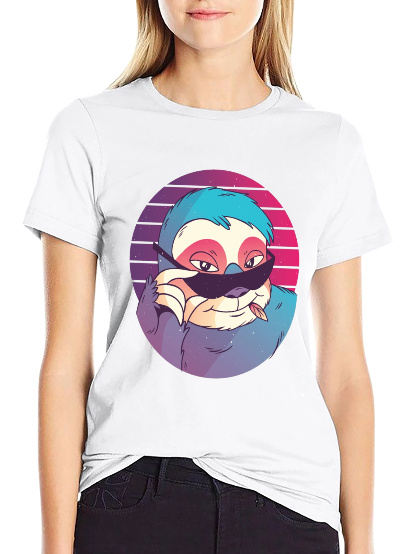 Cool Sloth T-Shirt - Retro Sunglasses Design