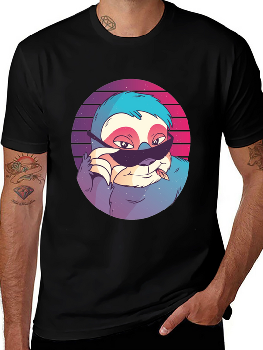 Cool Sloth T-Shirt - Retro Sunglasses Design
