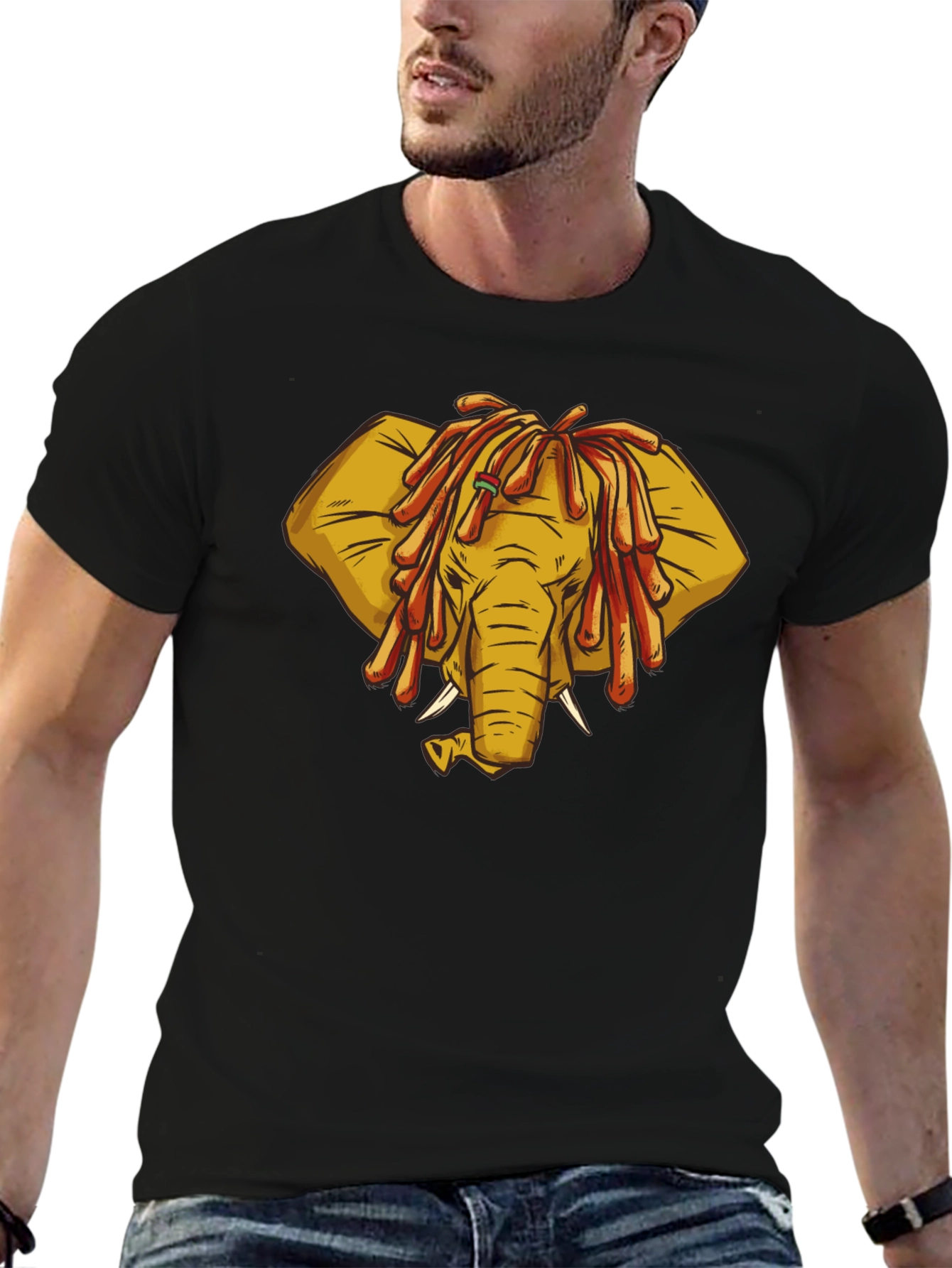 Rasta Elephant Graphic Tee - Unique Design!