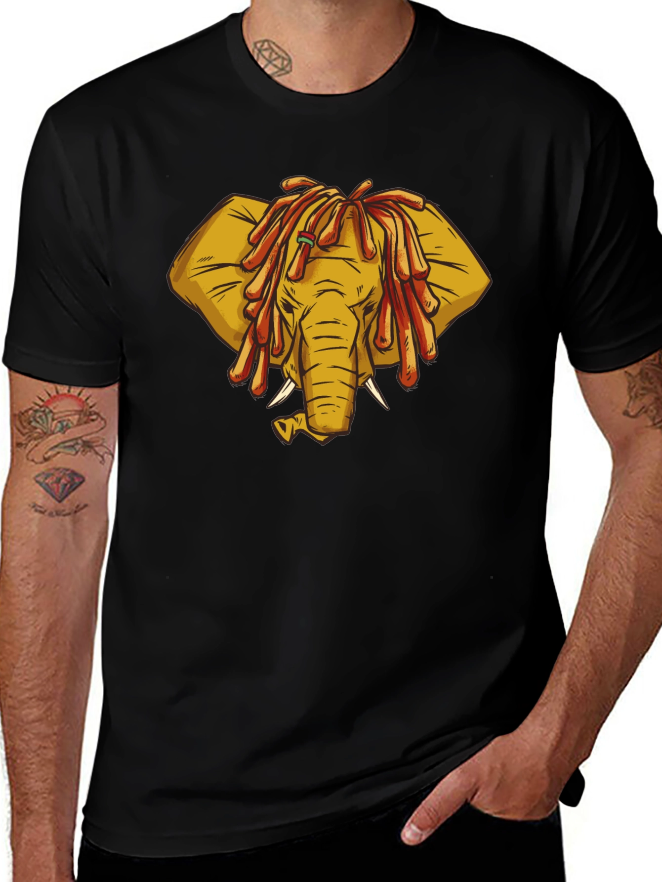 Rasta Elephant Graphic Tee - Unique Design!
