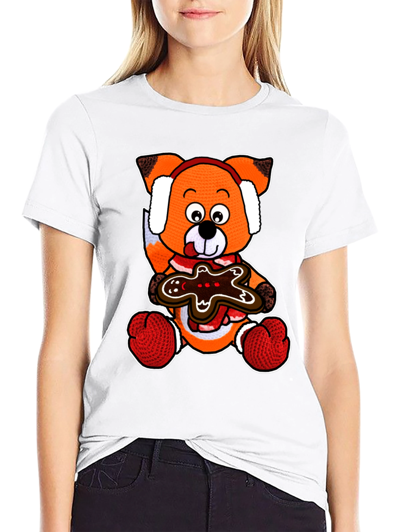 Festive Fox & Gingerbread T-Shirt