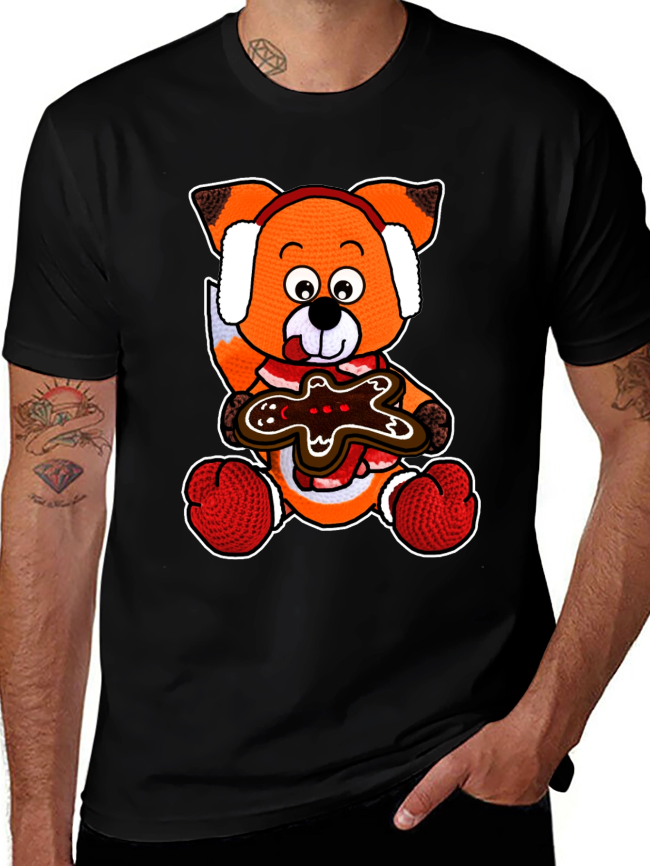 Festive Fox & Gingerbread T-Shirt
