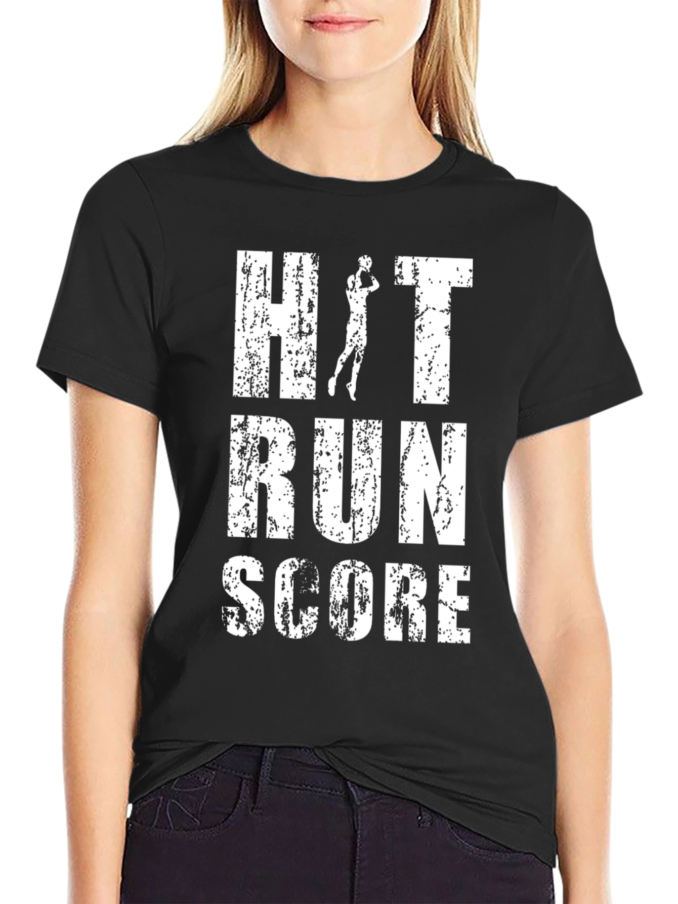Hit Run Score Baseball T-Shirt