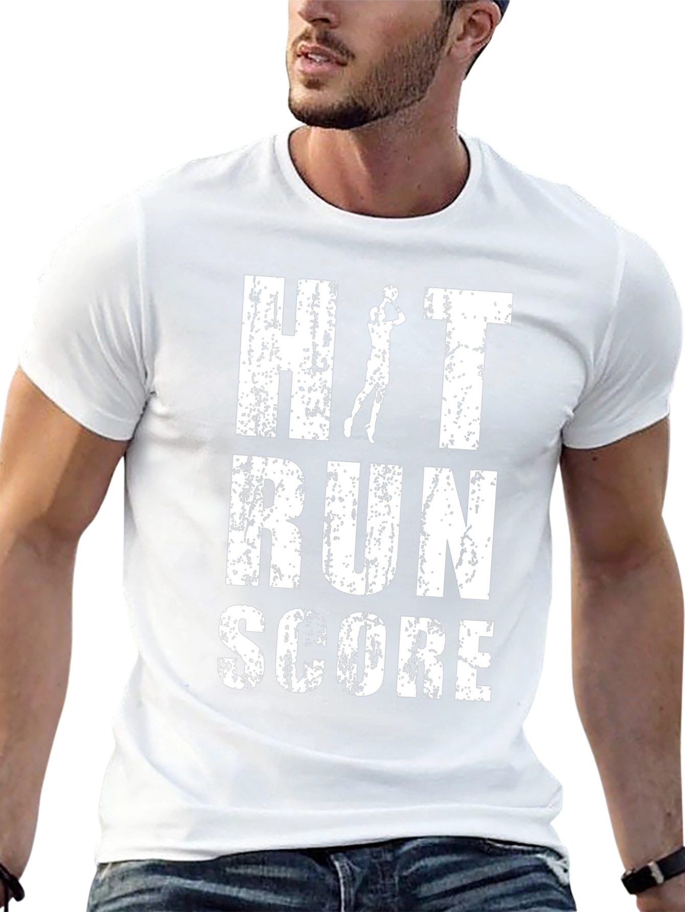 Hit Run Score Baseball T-Shirt