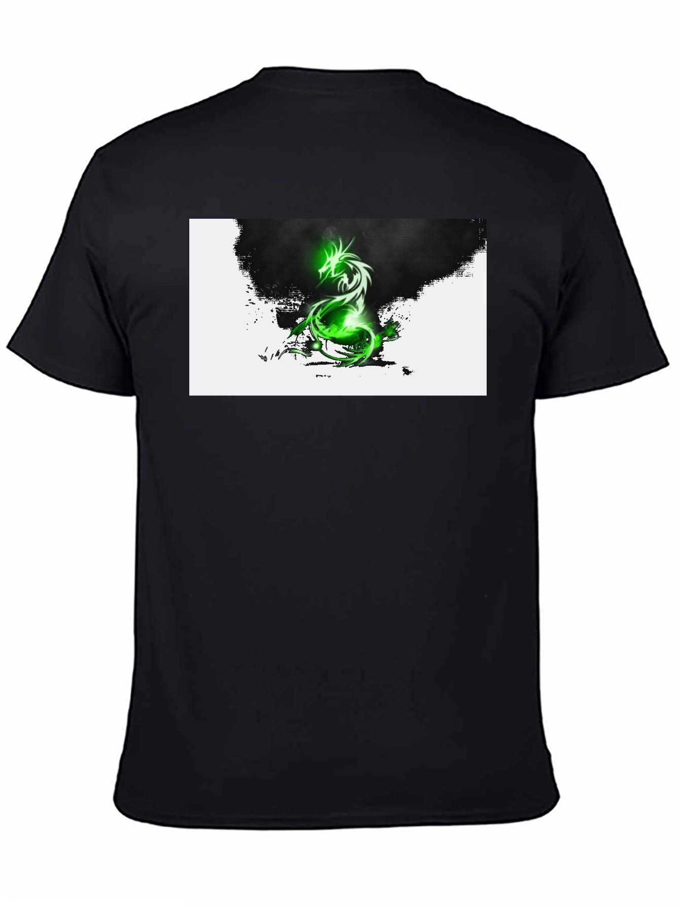 Green Dragon Graphic T-Shirt - Black