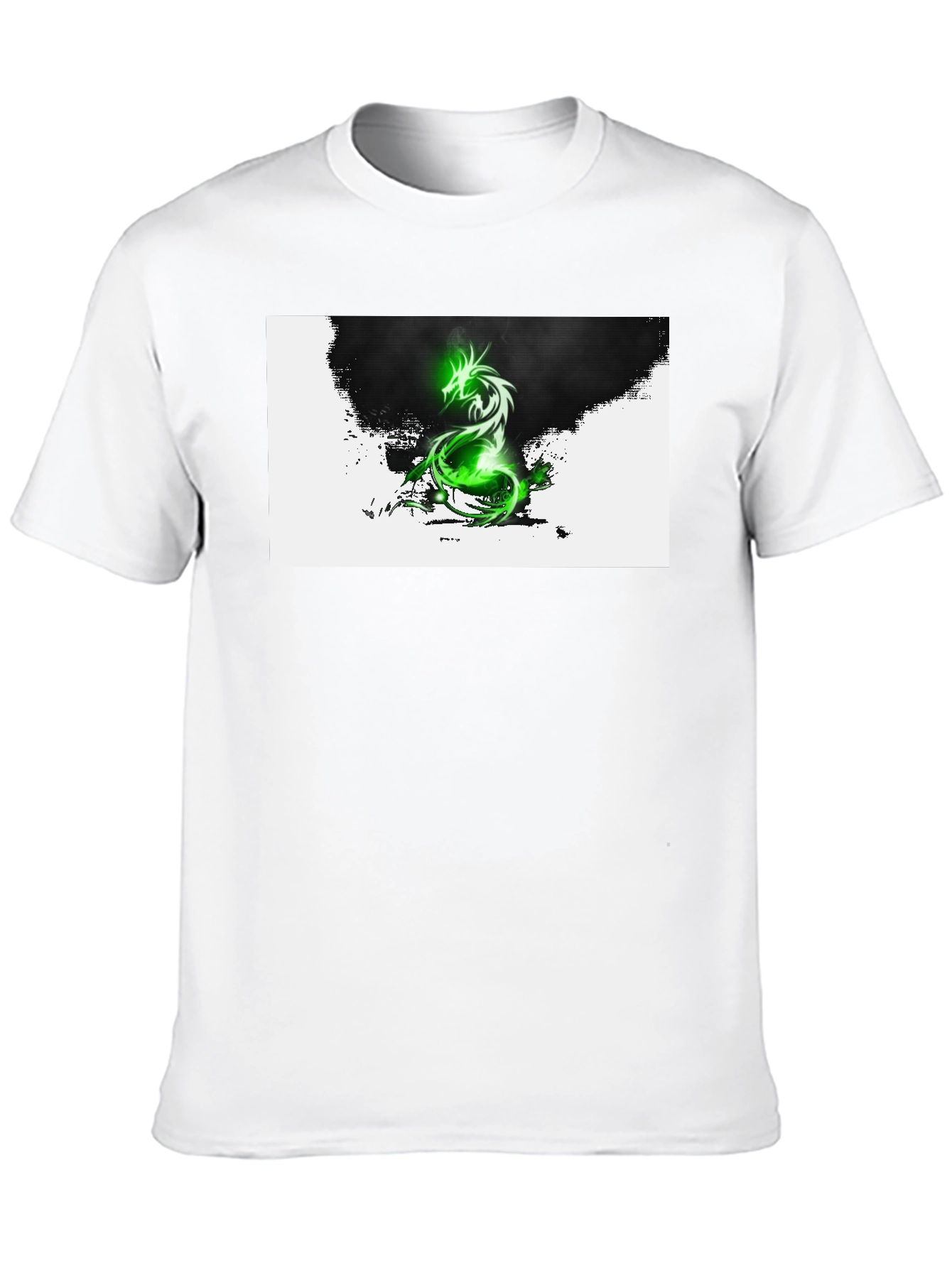 Green Dragon Graphic T-Shirt - Black