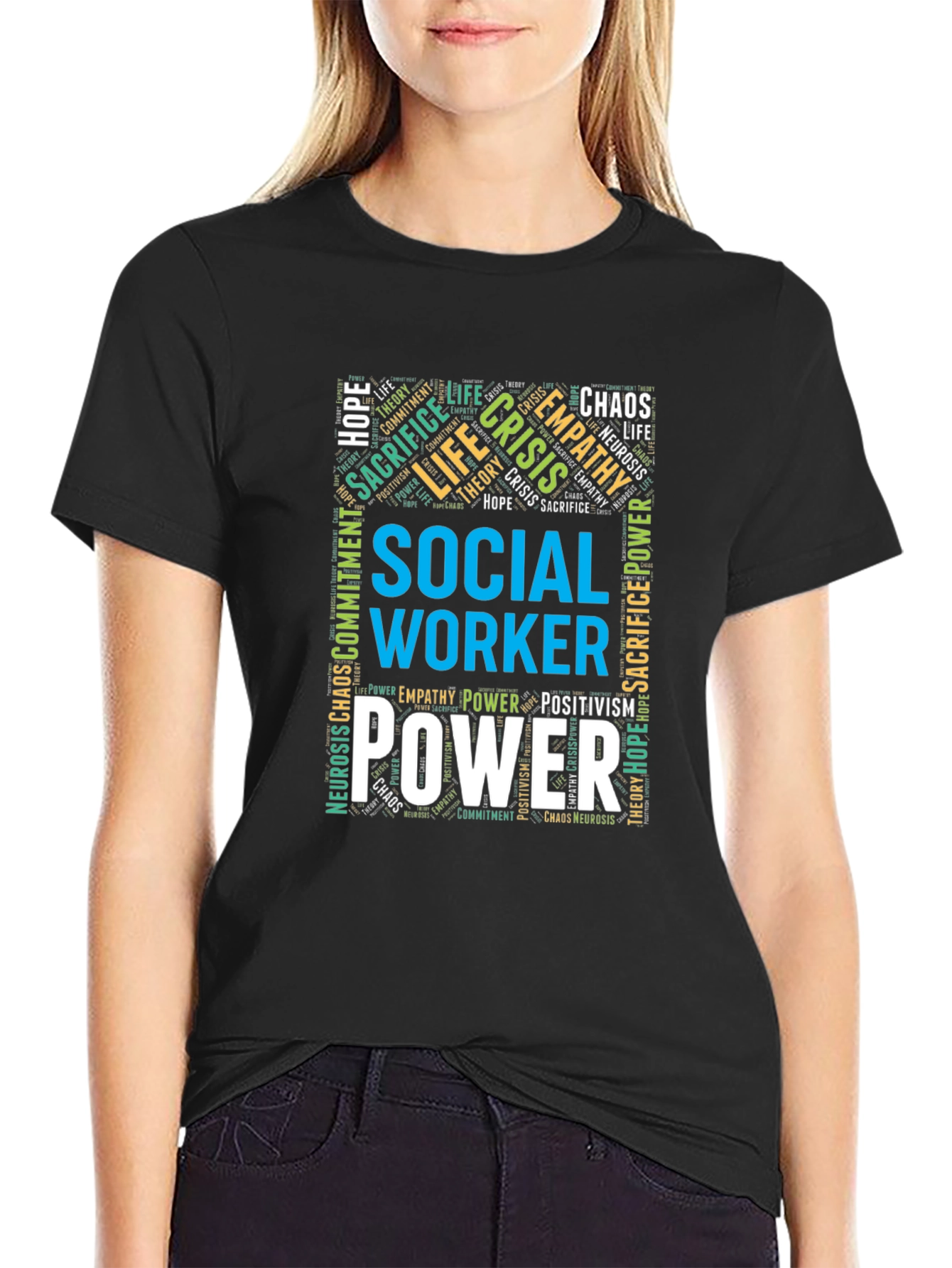 Social Worker Word Art T-Shirt