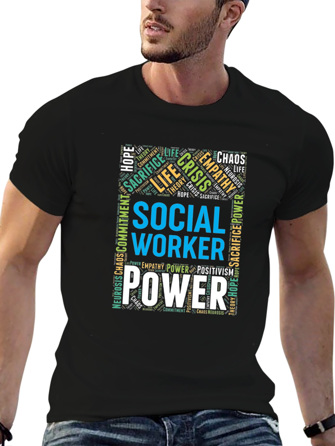 Social Worker Word Art T-Shirt