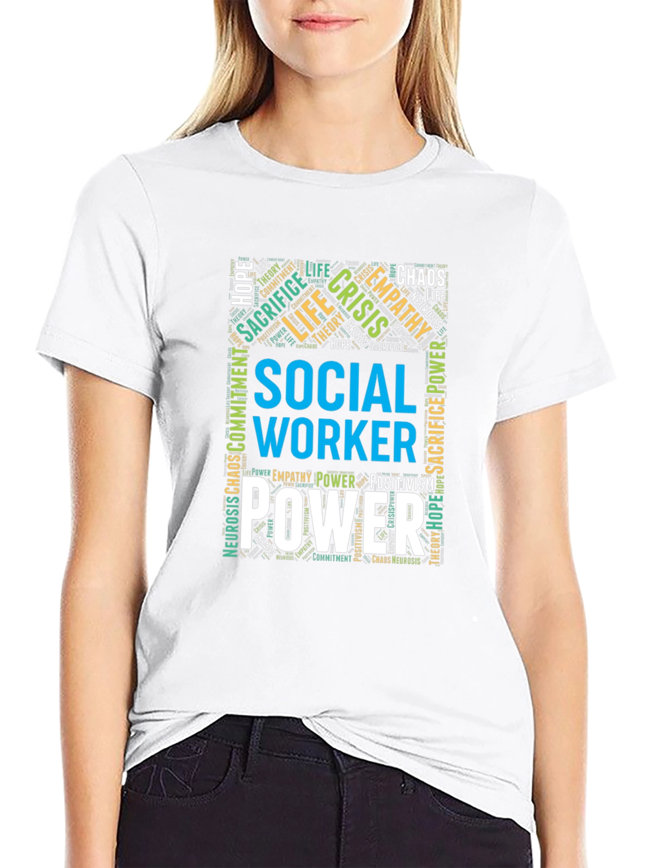 Social Worker Word Art T-Shirt