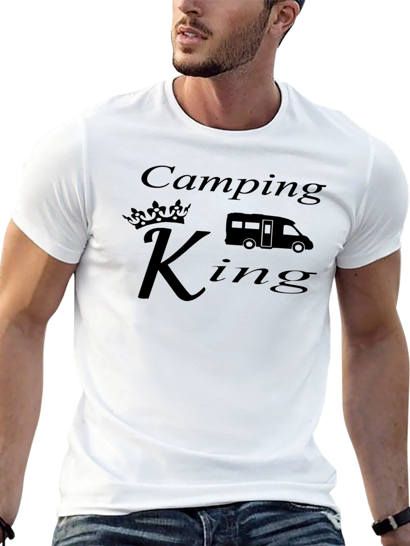 Camping King Graphic Tee - Black T-Shirt