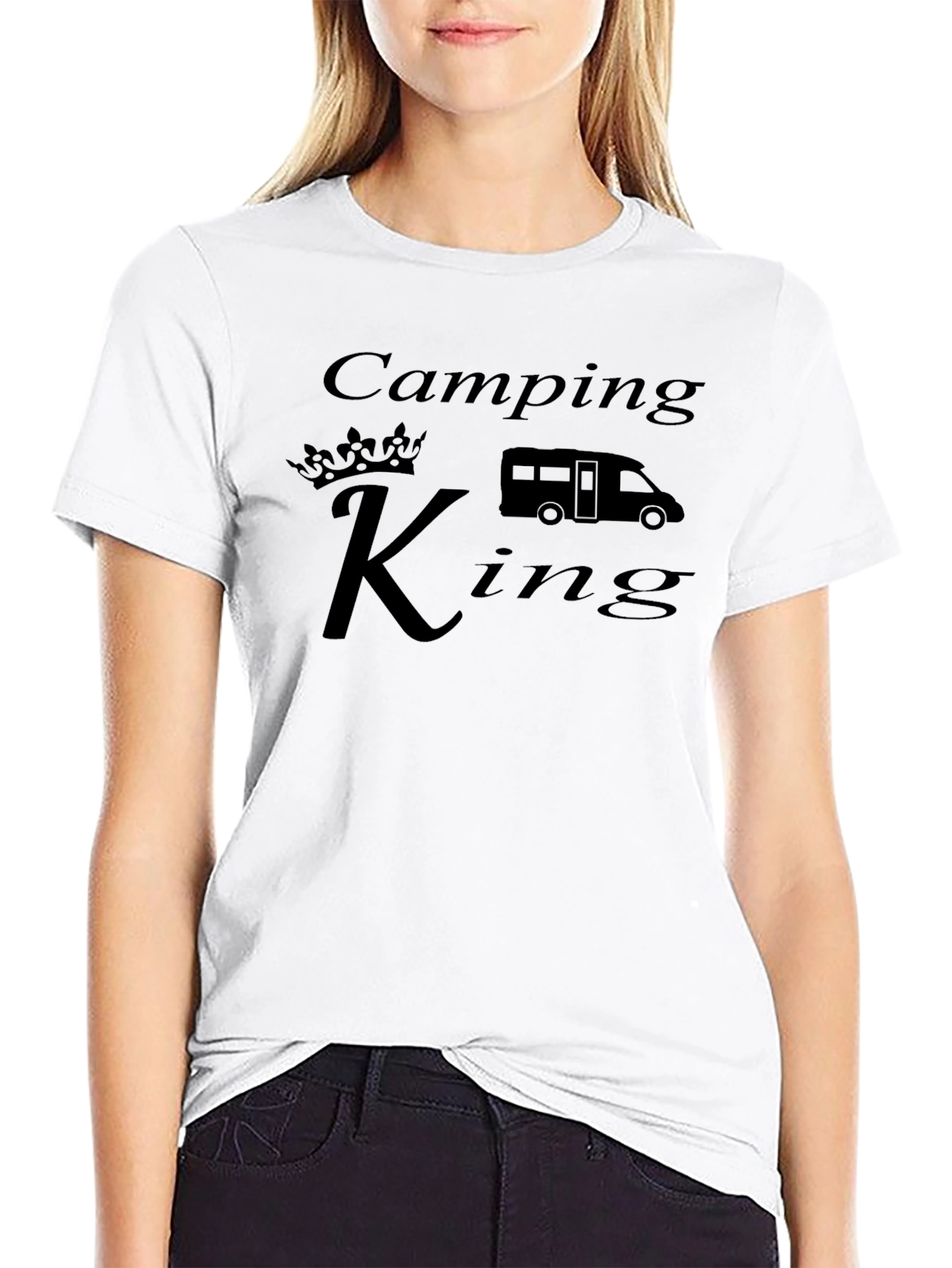 Camping King Graphic Tee - Black T-Shirt
