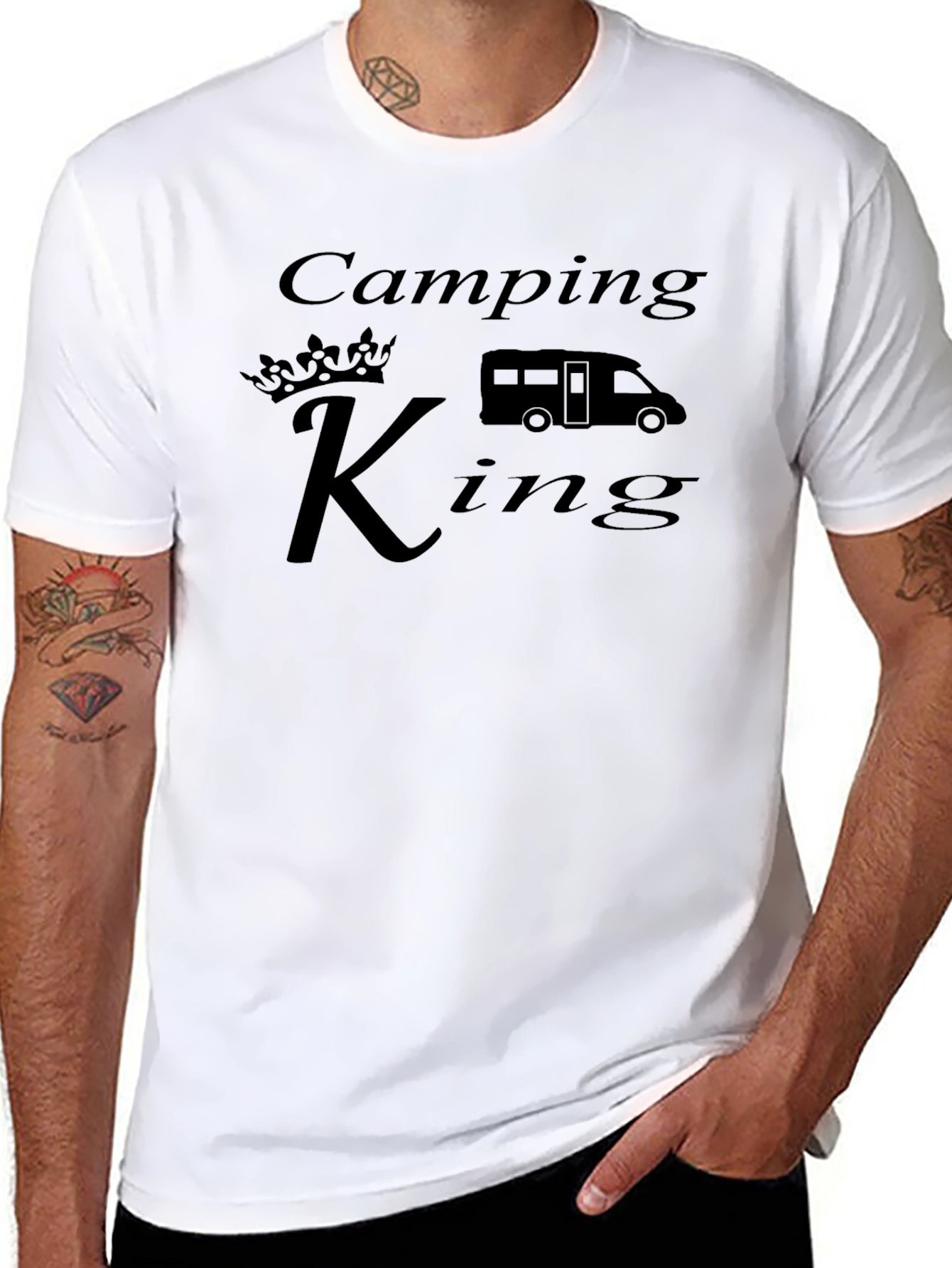 Camping King Graphic Tee - Black T-Shirt