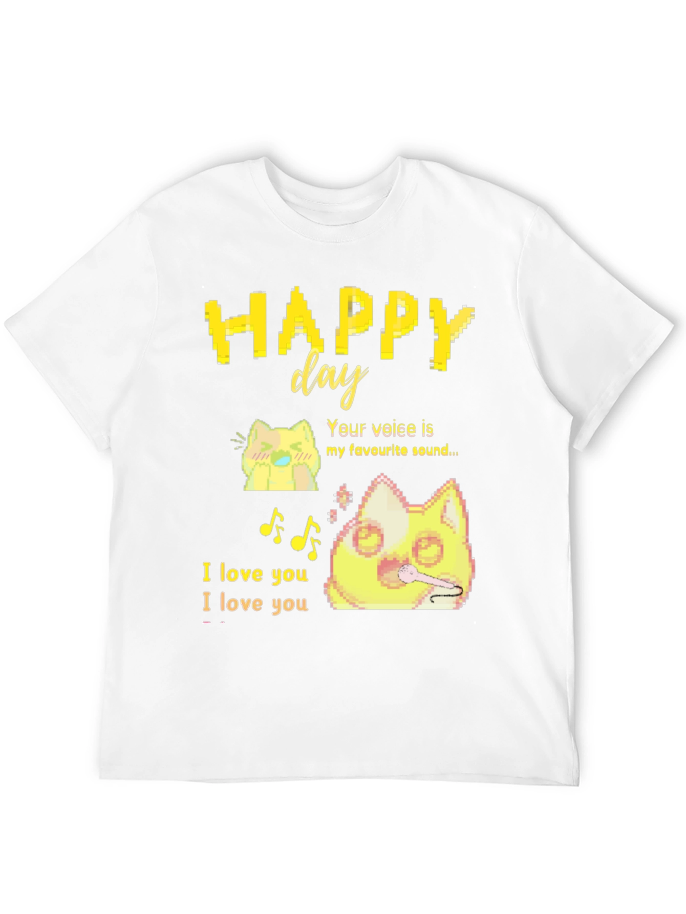 Happy Day T-Shirt: Anime Cat Lover Tee