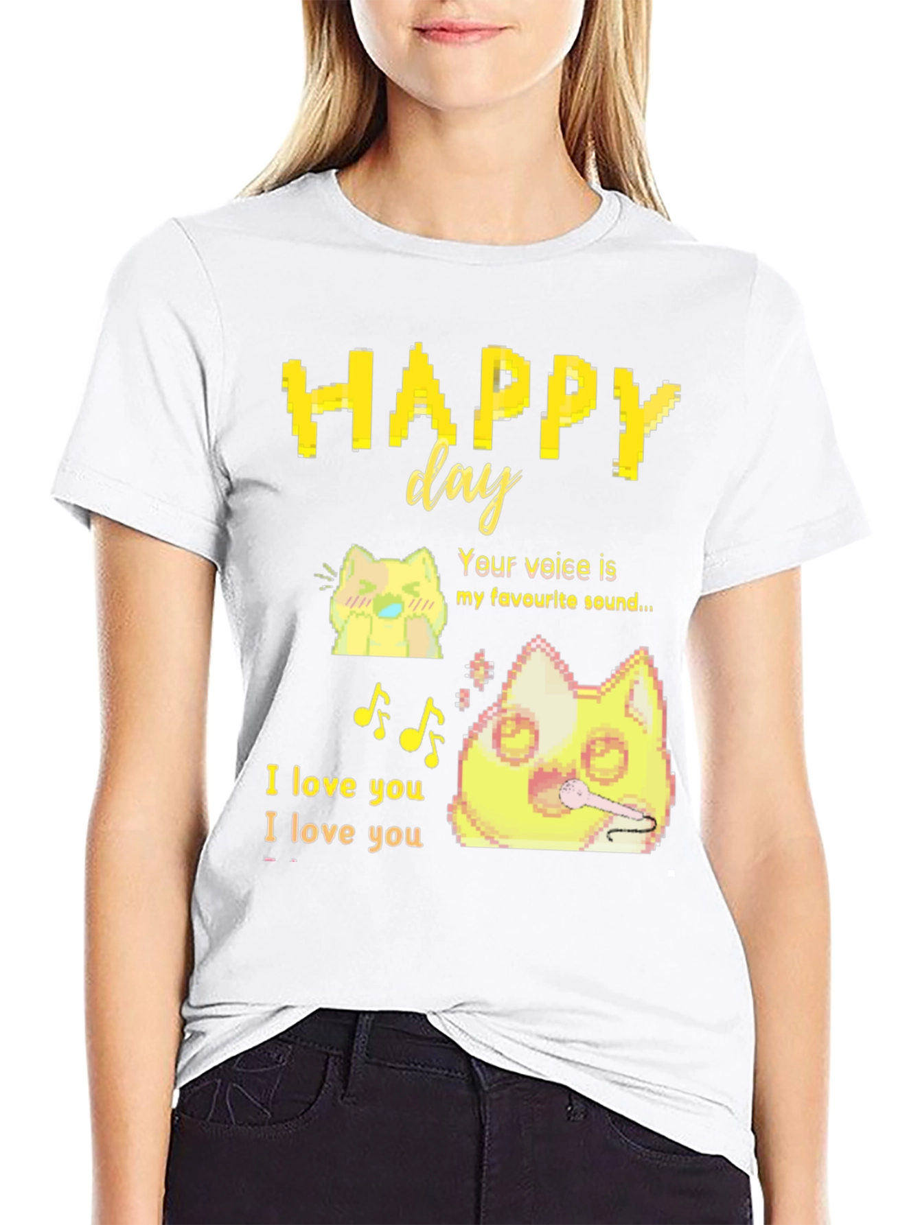 Happy Day T-Shirt: Anime Cat Lover Tee