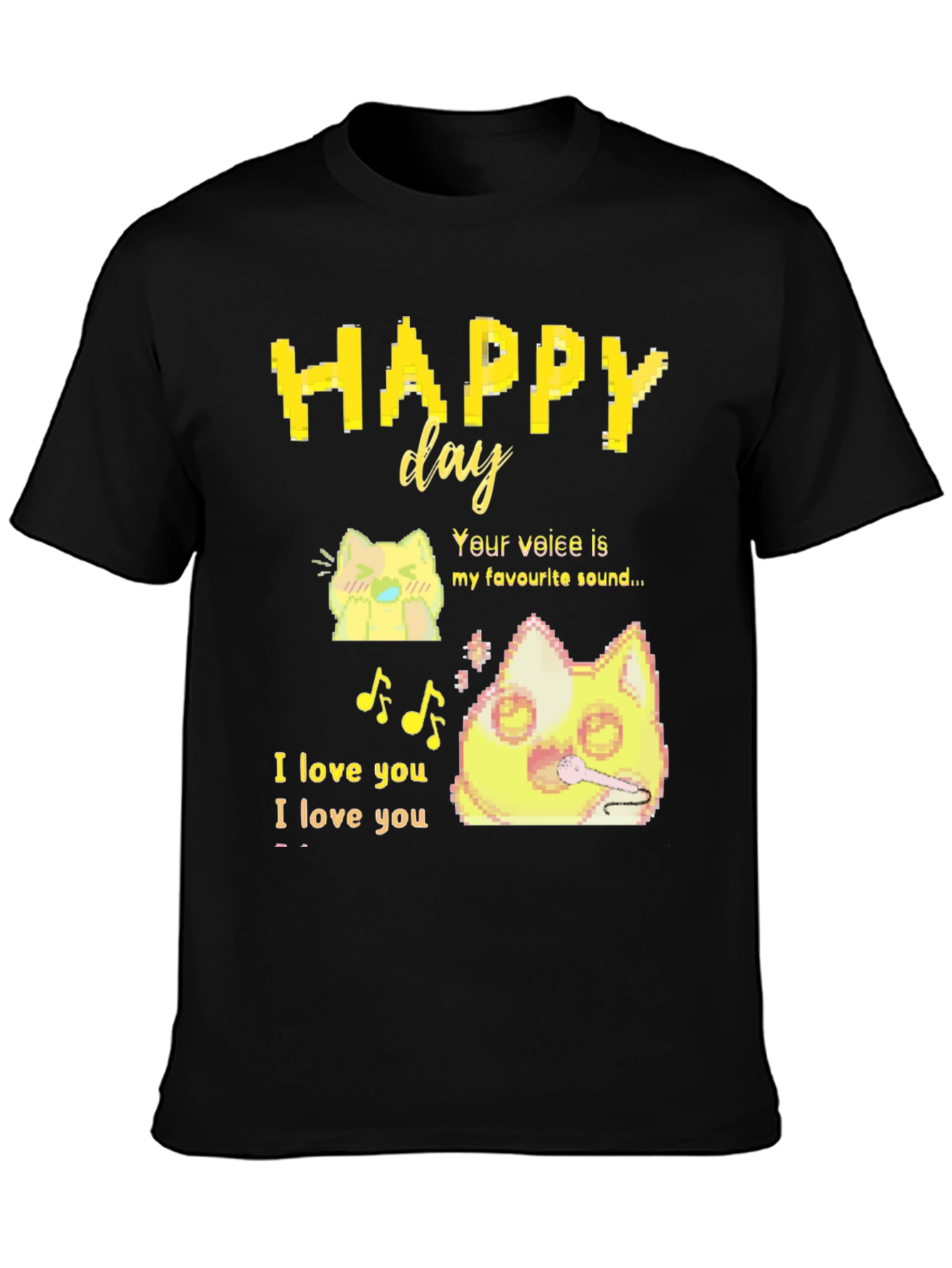 Happy Day T-Shirt: Anime Cat Lover Tee